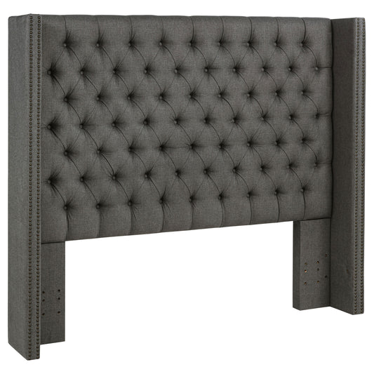 Bancroft Upholstered Full Wingback Headboard Grey