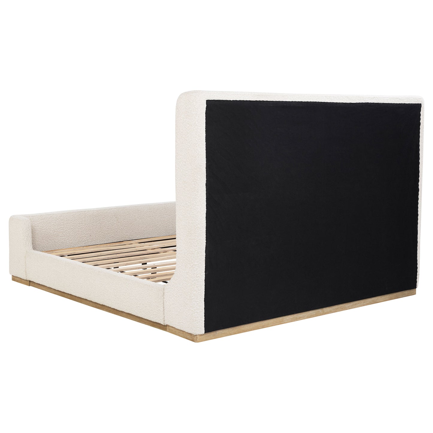 Nala Upholstered Eastern King Sleigh Bed Cream