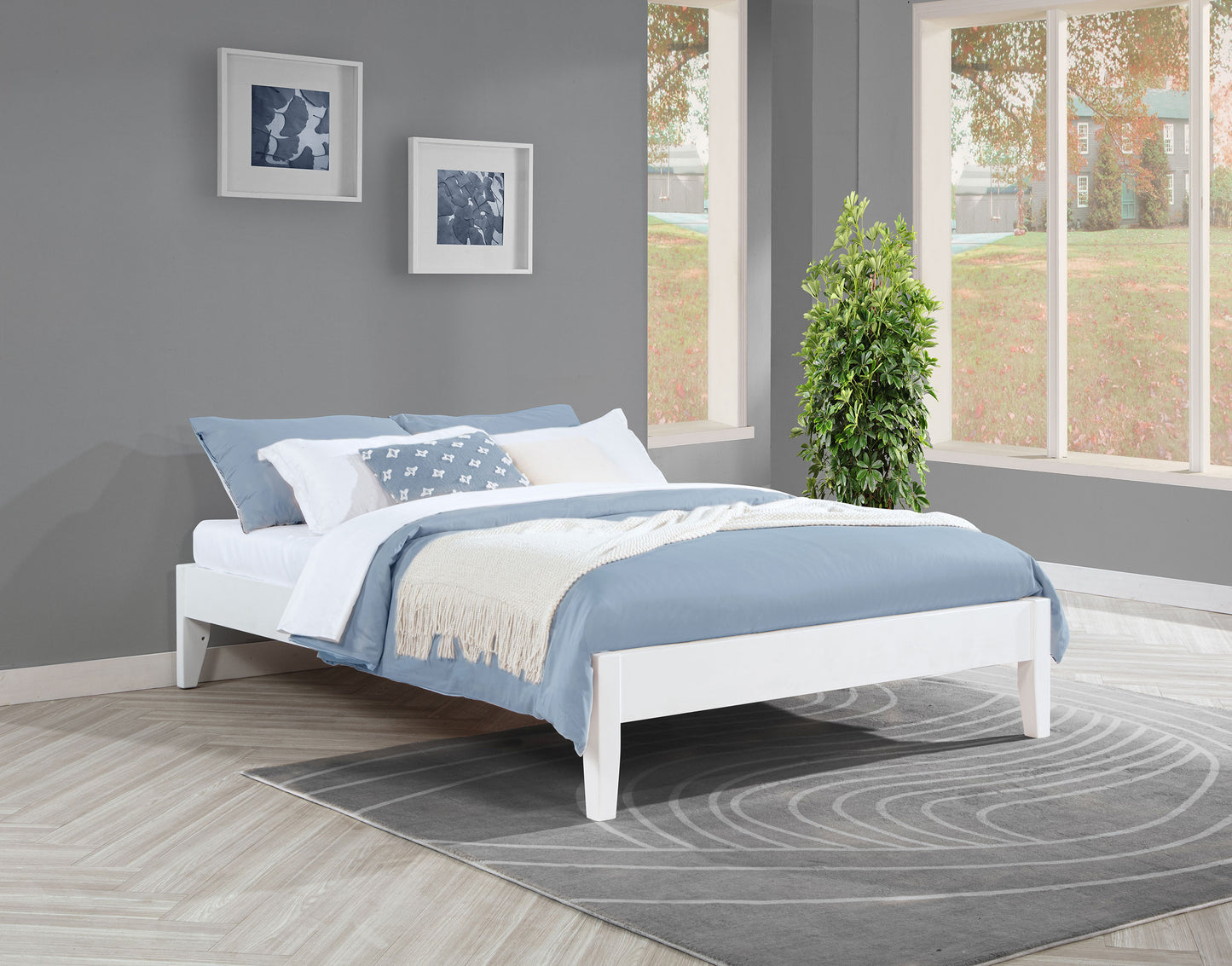 Hounslow Full Universal Platform Bed White