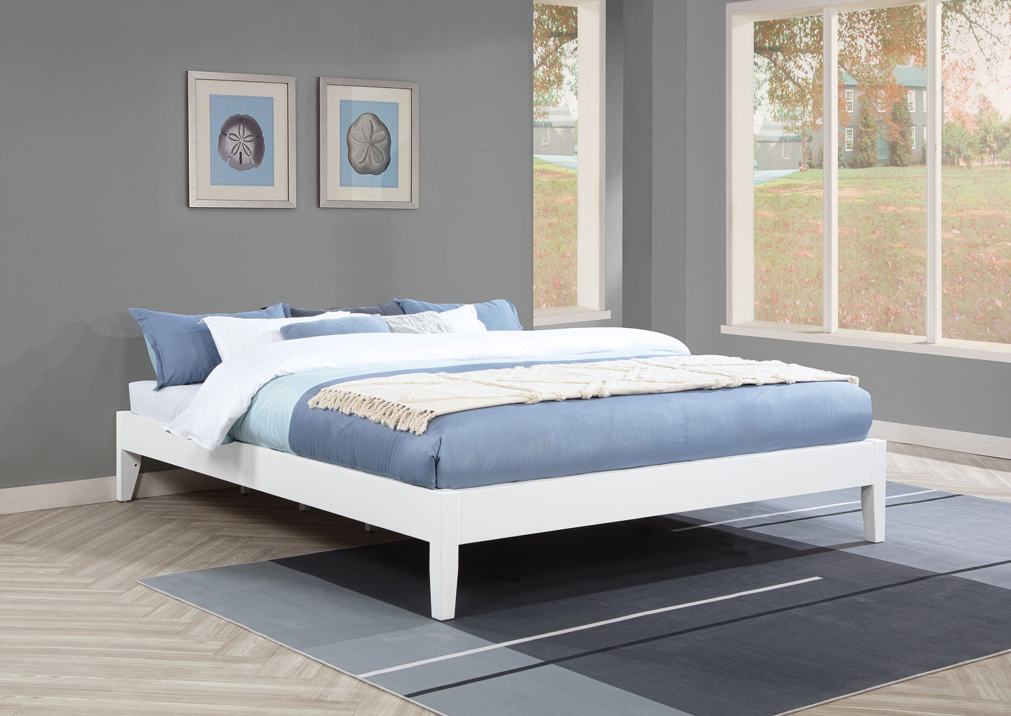 Hounslow California King Universal Platform Bed White
