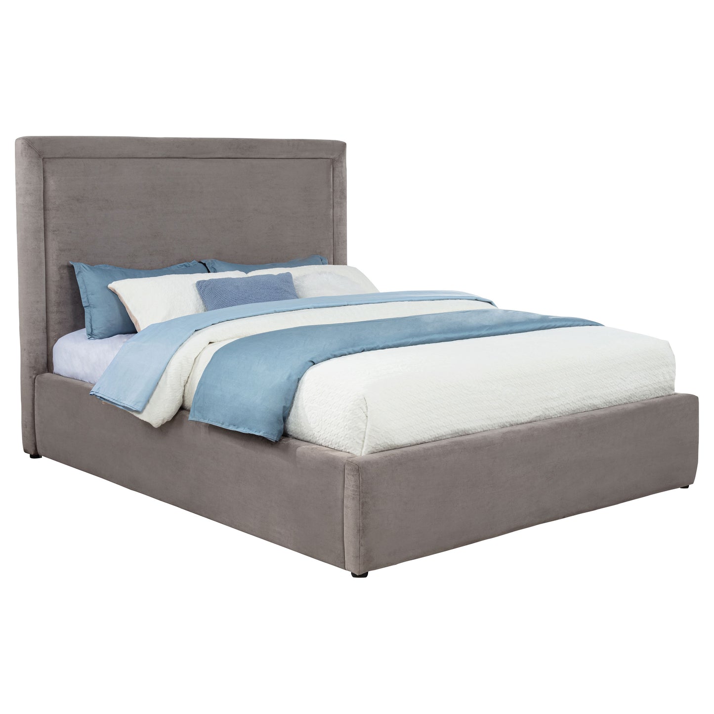 Lawson 55-inch Upholstered Full Panel Platform Bed Mushroom