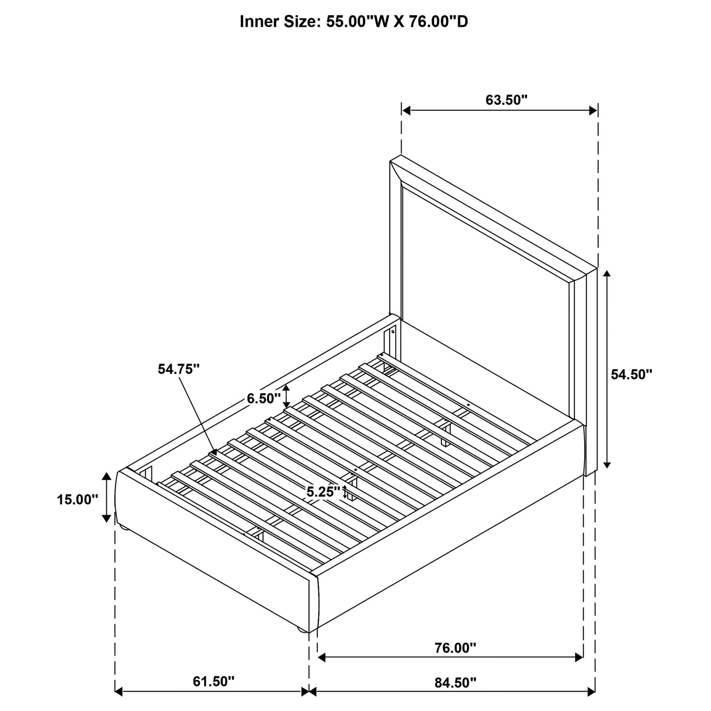 Lawson 55-inch Upholstered Full Panel Platform Bed Mushroom
