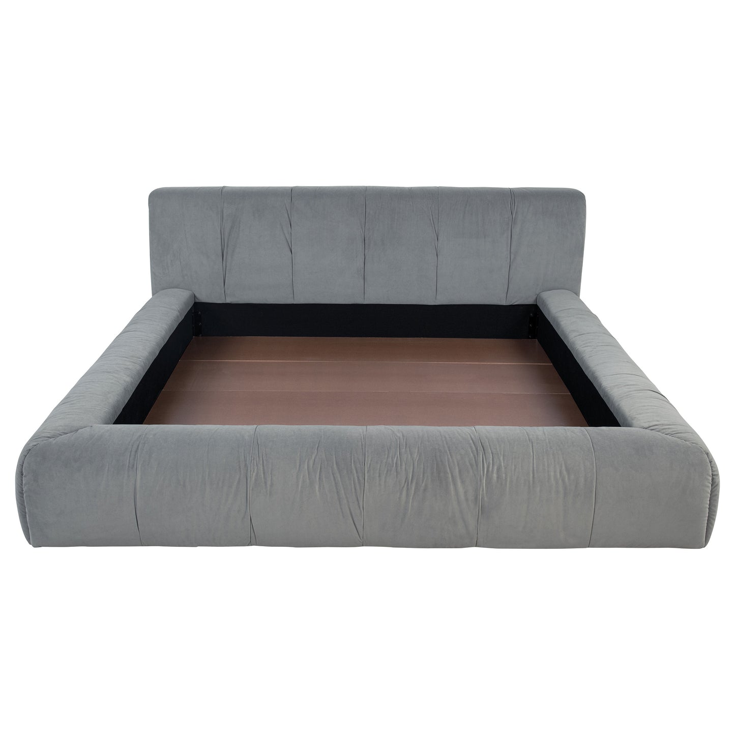 Wilshire Upholstered California King Platform Bed Grey