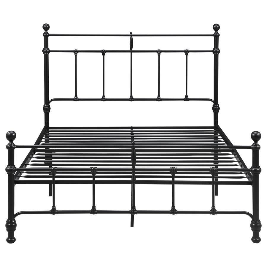 Novak 48-inch Metal Full Open Frame Bed Matte Black