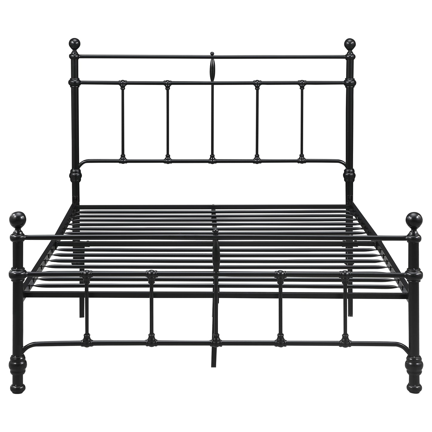 Novak 48-inch Metal Full Open Frame Bed Matte Black