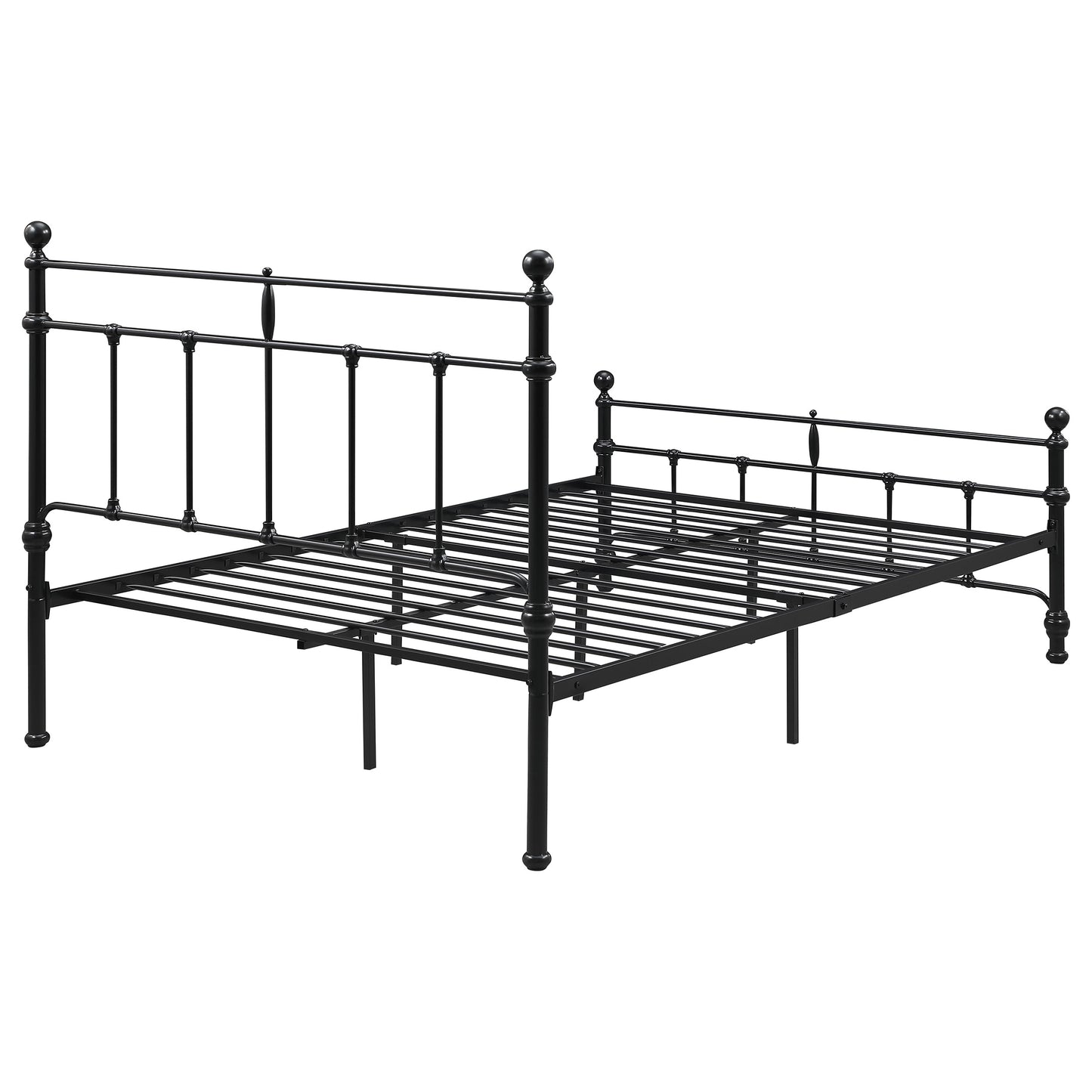 Novak 48-inch Metal Full Open Frame Bed Matte Black