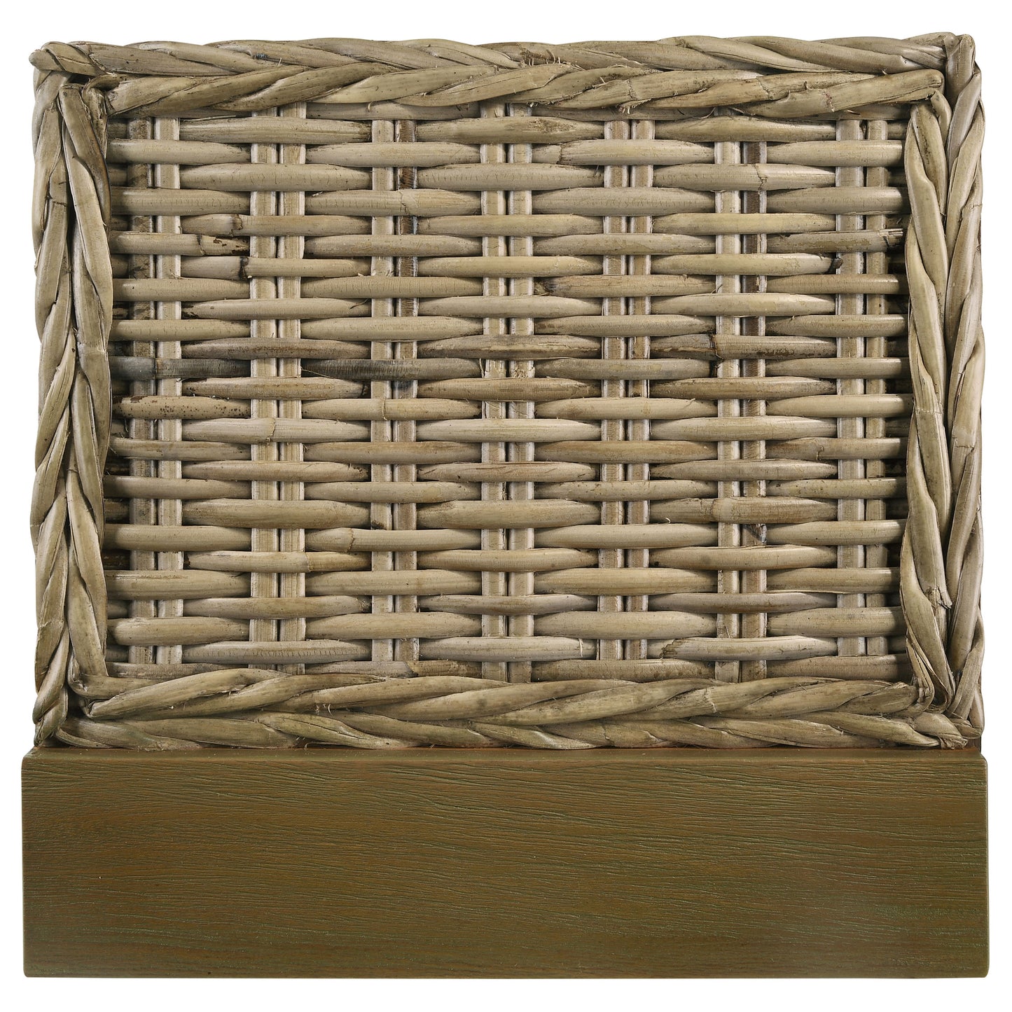 Zyla Woven Rattan California King Panel Headboard Kubu Grey
