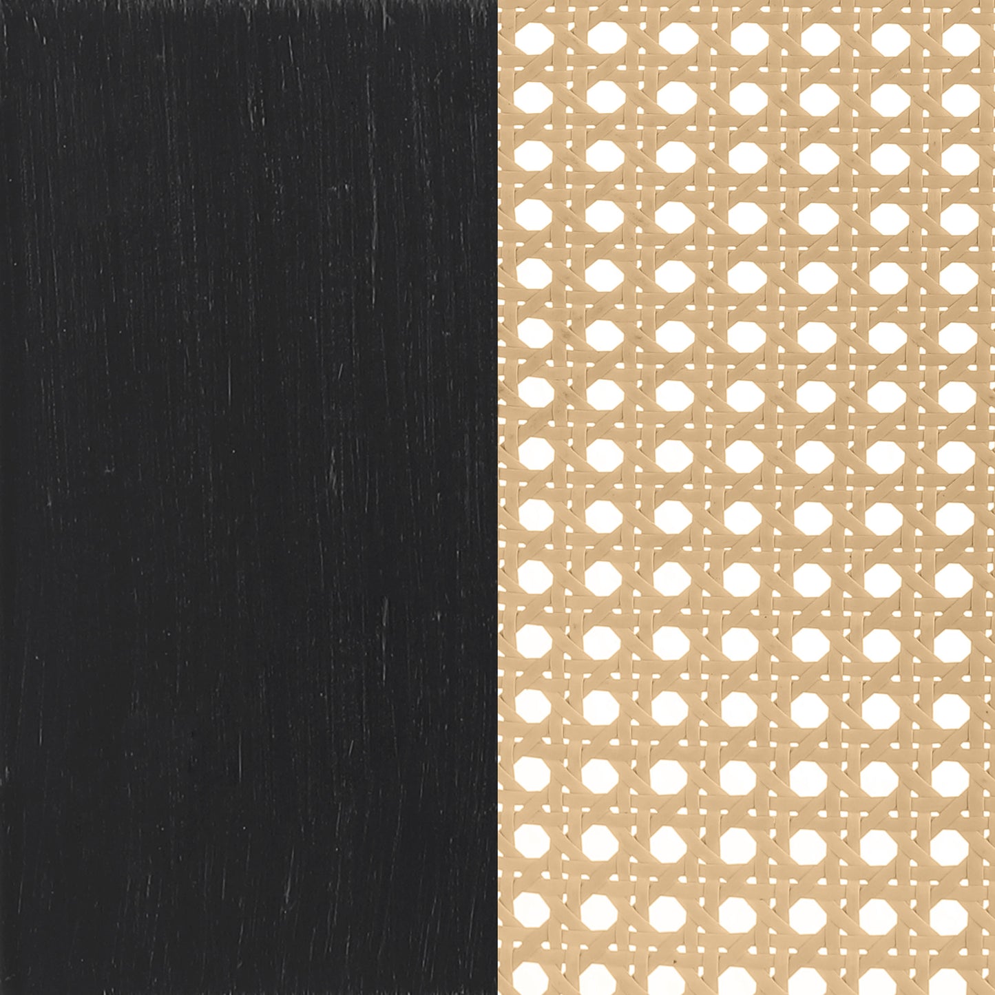 Lanewood Open Cane Webbing Metal Eastern King Bed Black