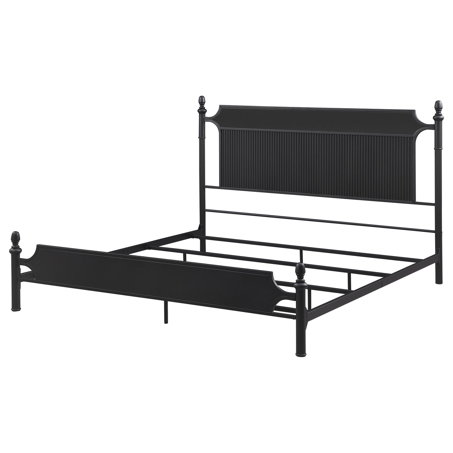 Cameron 51-inch Metal Eastern King Panel Bed Black