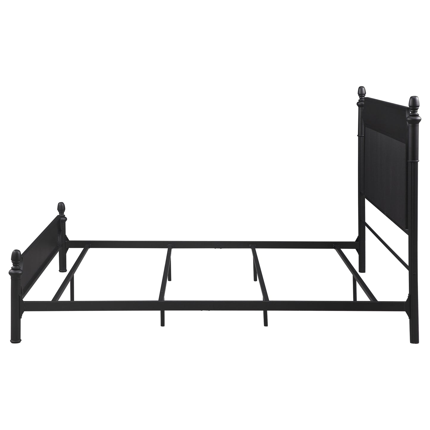 Cameron 51-inch Metal Eastern King Panel Bed Black