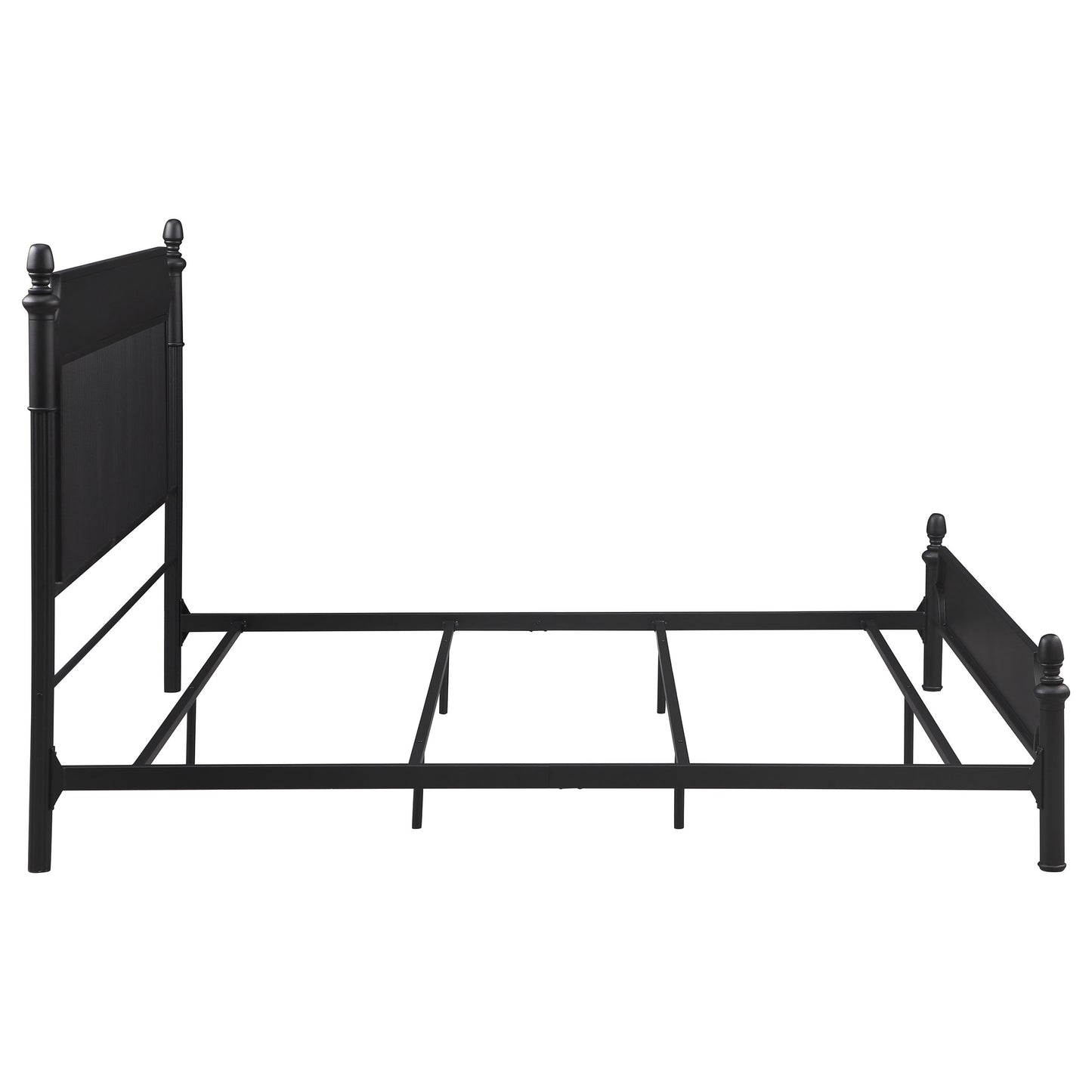 Cameron 51-inch Metal Eastern King Panel Bed Black