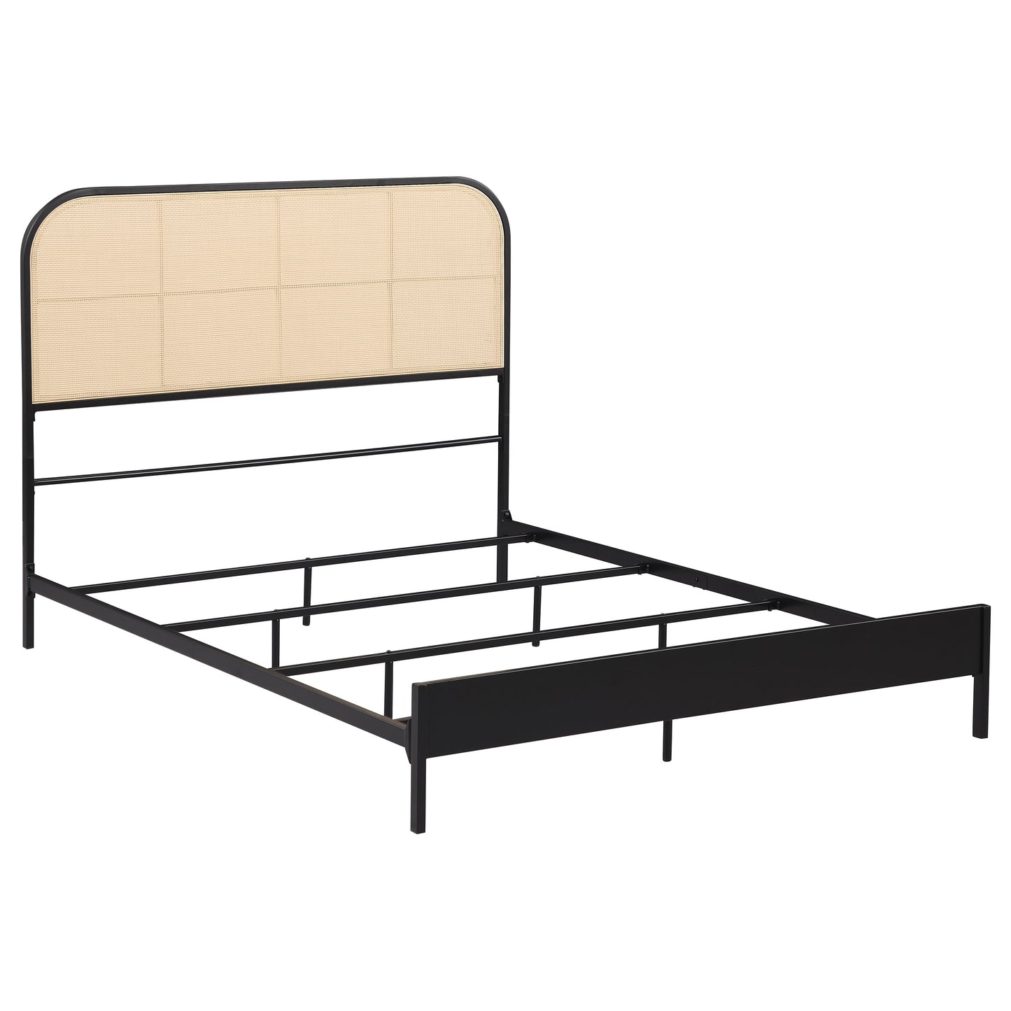 Amherst Radio Weave Rattan Metal Full Bed Black