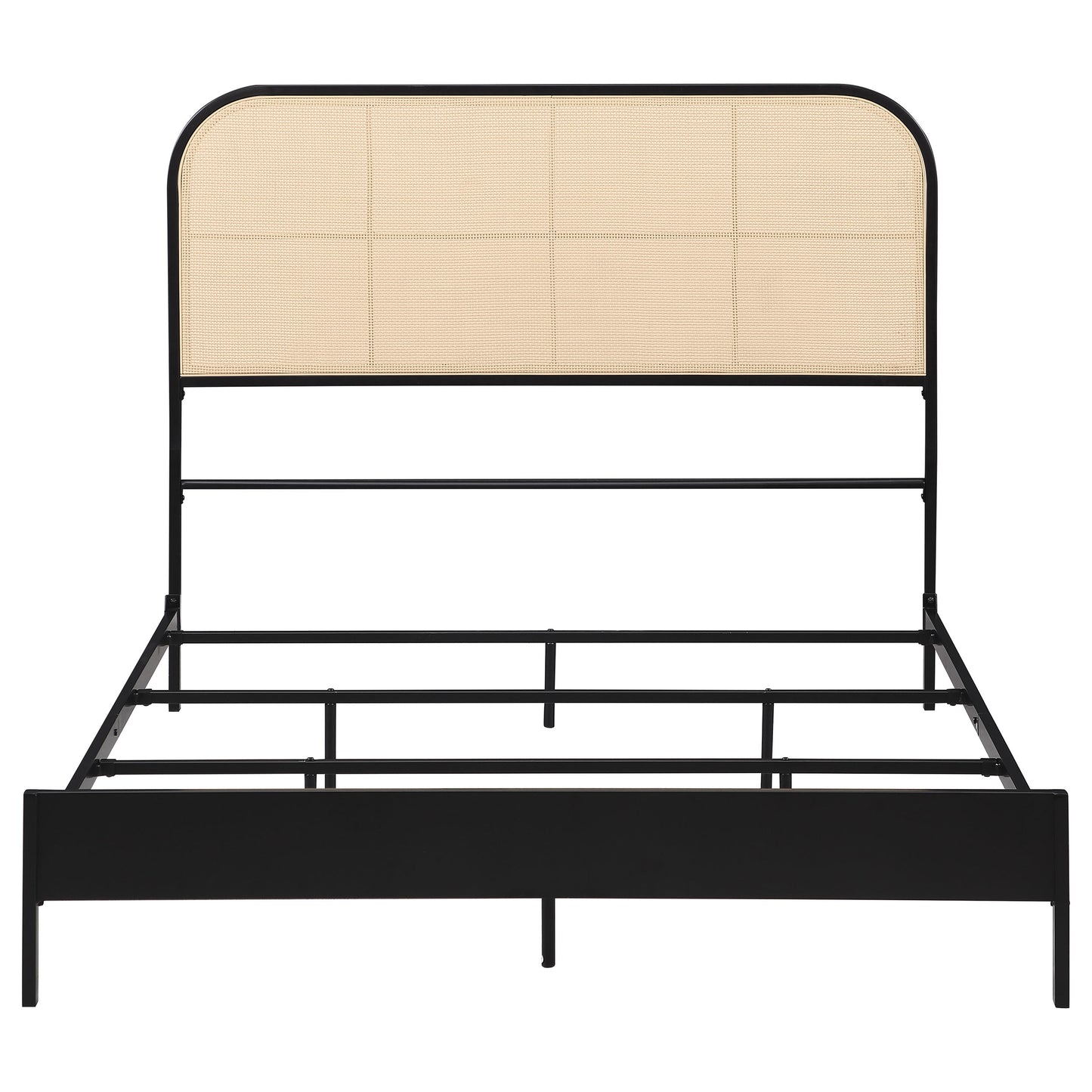 Amherst Radio Weave Rattan Metal Full Bed Black