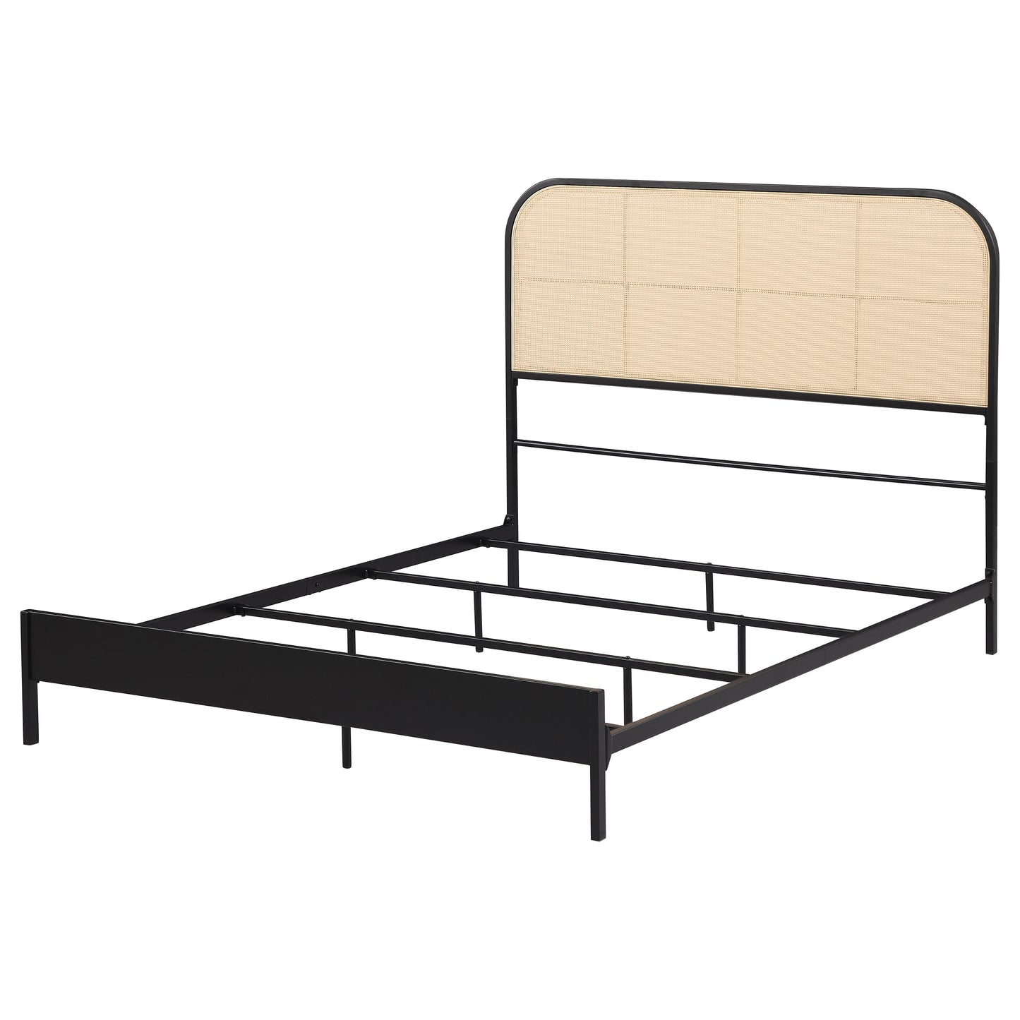 Amherst Radio Weave Rattan Metal Full Bed Black