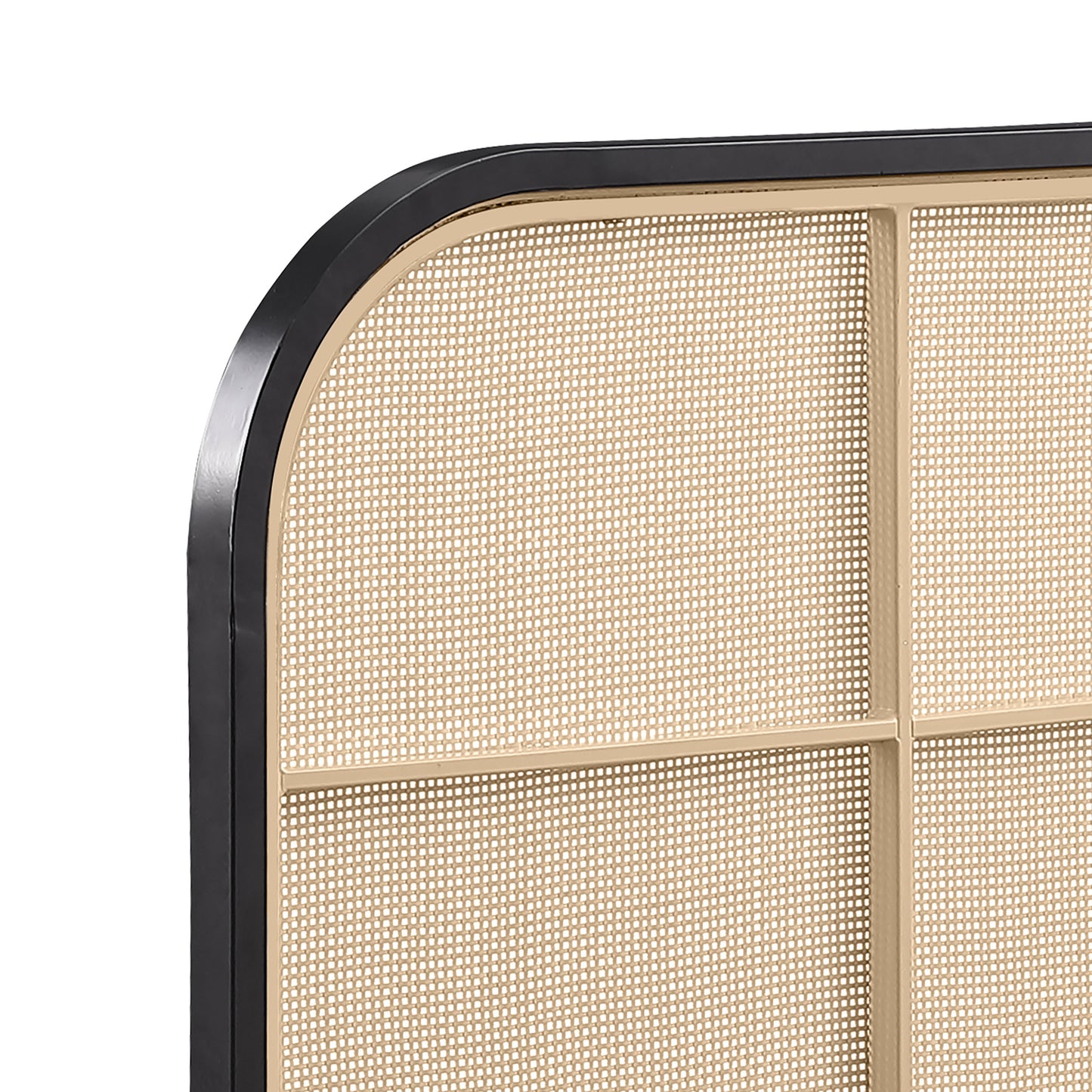 Amherst Radio Weave Rattan Metal Eastern King Bed Black