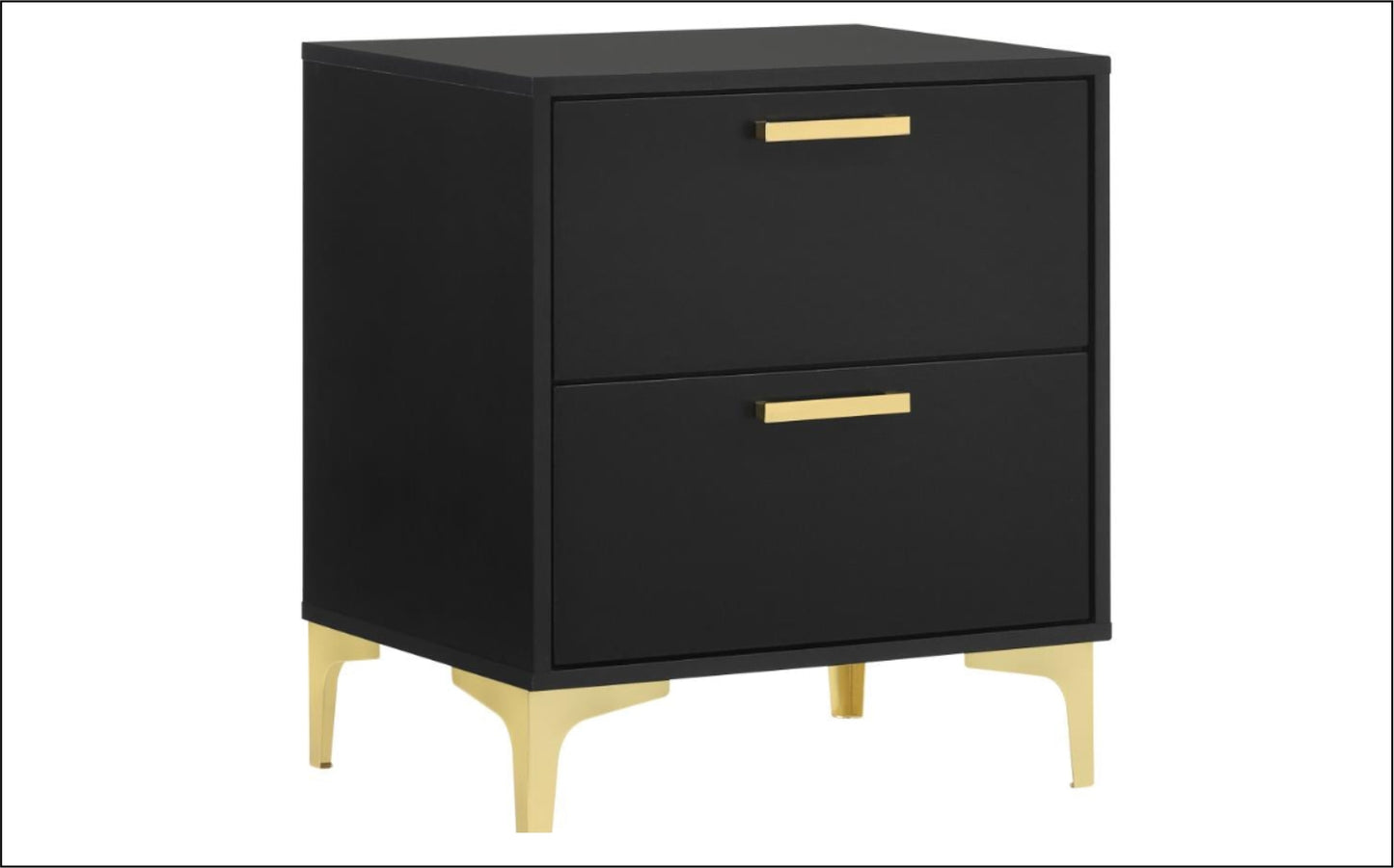 Kendall 2-drawer Nightstand Black