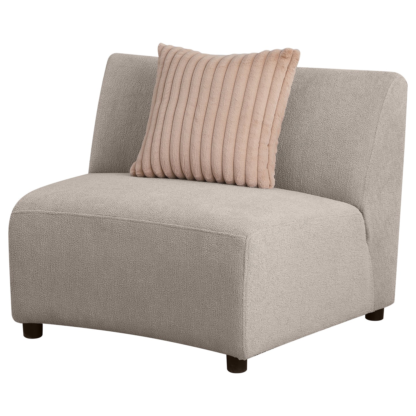Fayette Upholstered Armless Chair Greige