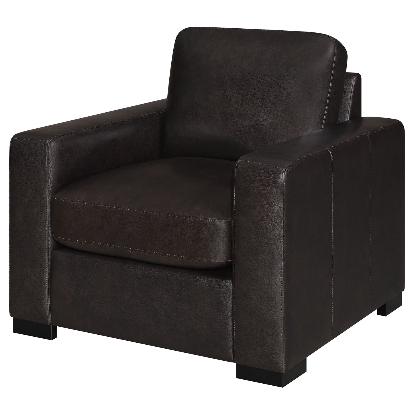 Boardmead Upholstered Track Arm Accent Chair Dark Brown