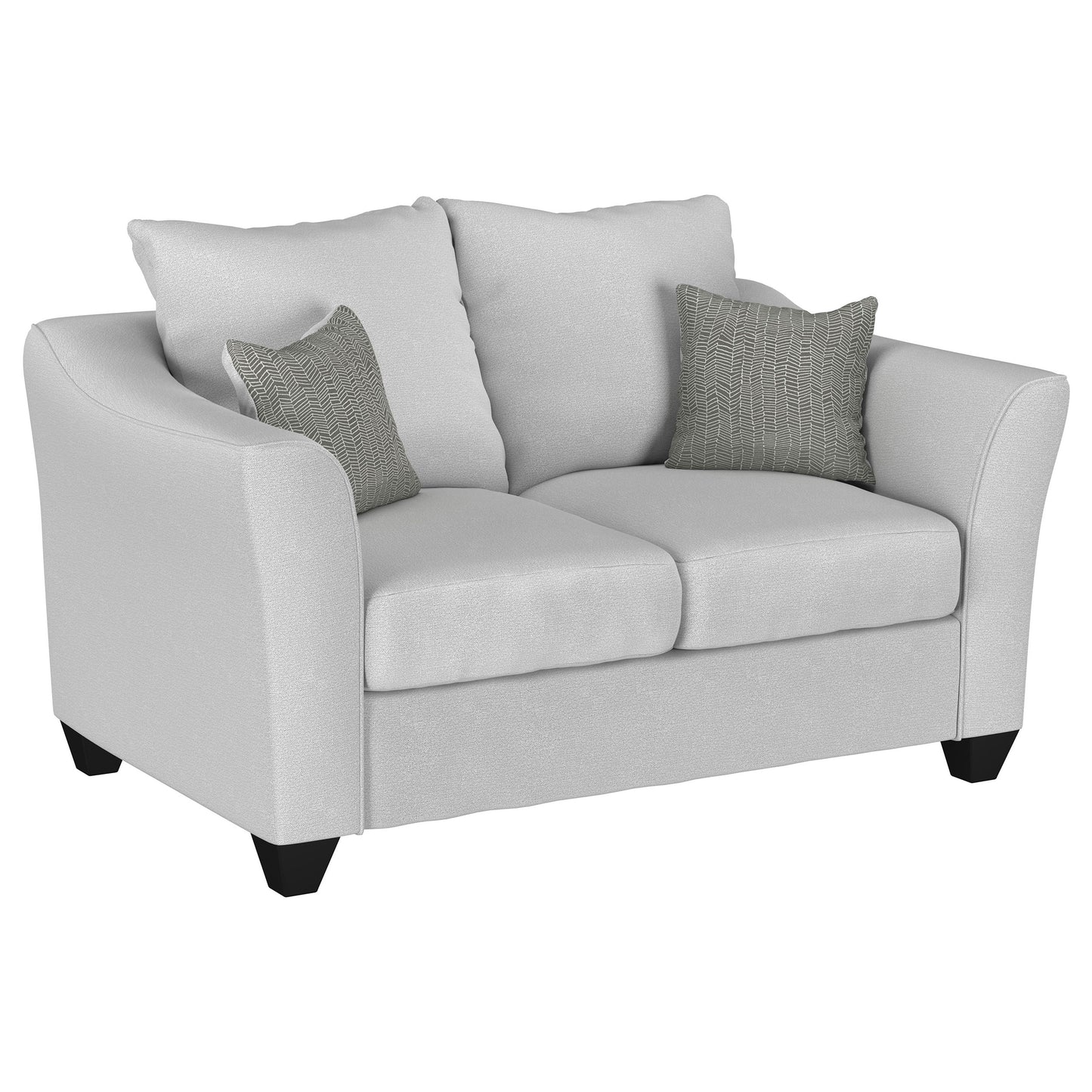 Salizar Upholstered Flared Arm Loveseat Sand