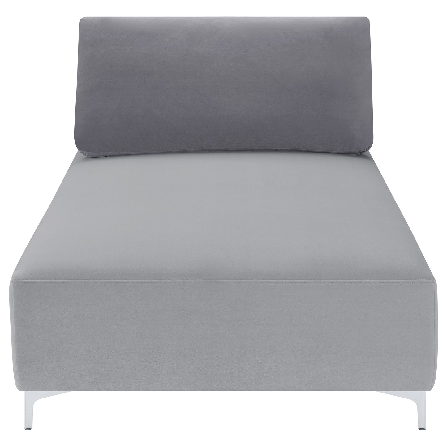 Giovanni Upholstered Accent Chaise Lounger Grey