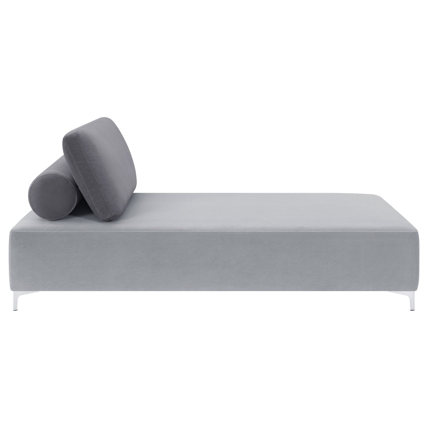Giovanni Upholstered Accent Chaise Lounger Grey