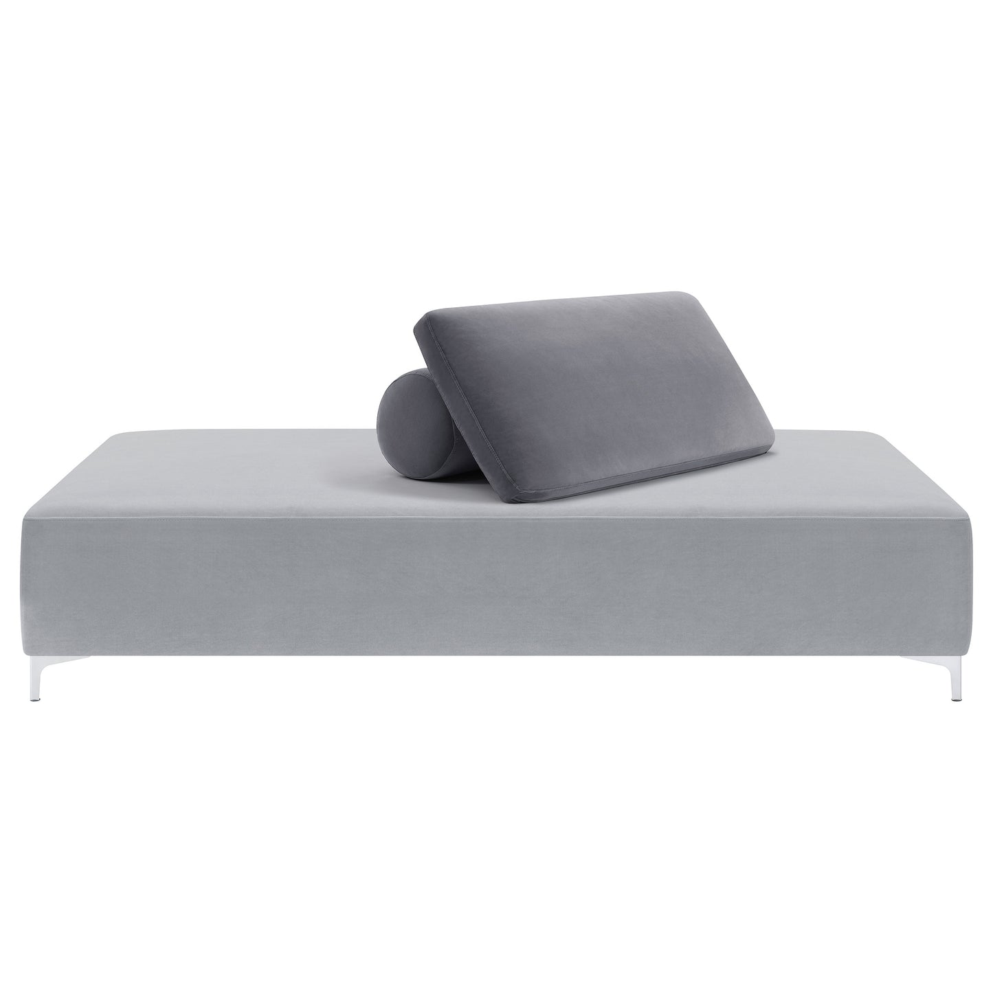 Giovanni Upholstered Accent Chaise Lounger Grey