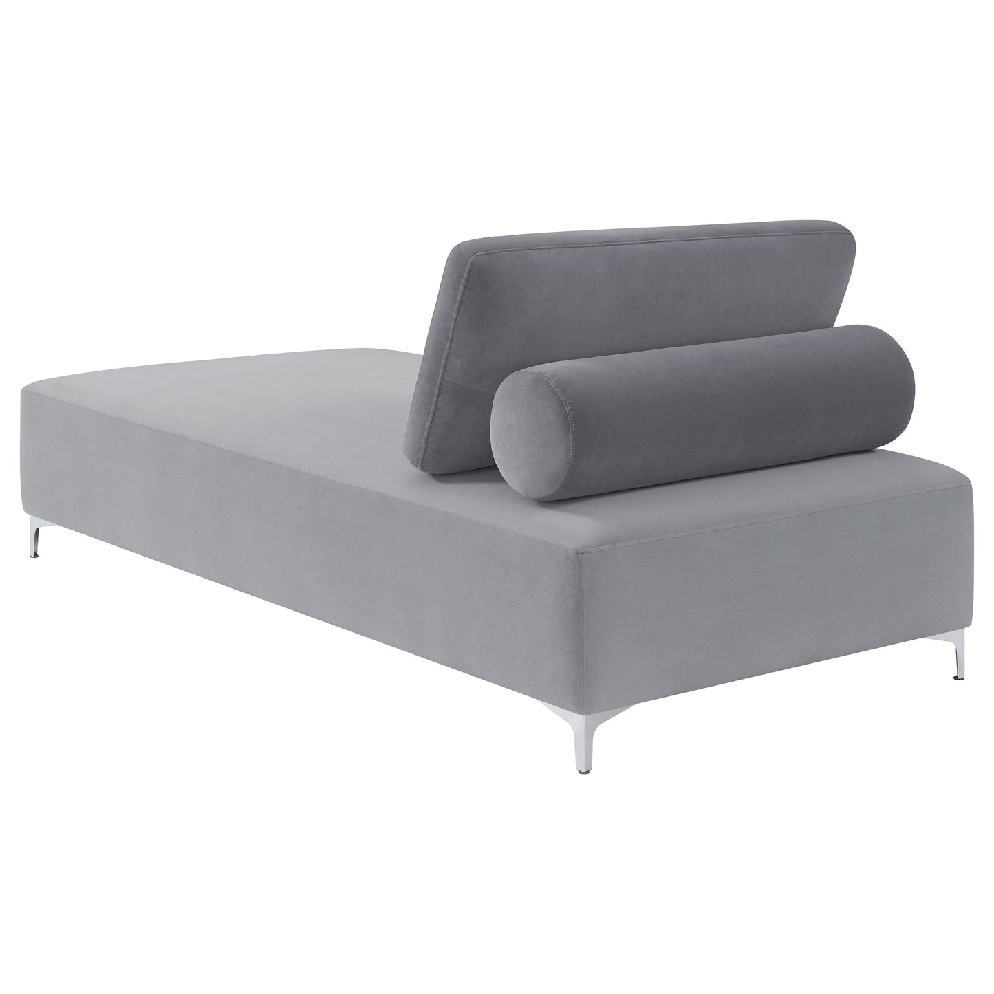 Giovanni Upholstered Accent Chaise Lounger Grey