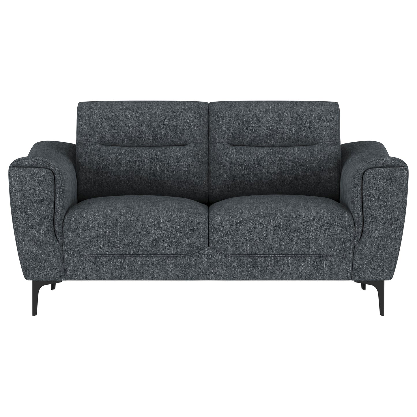 Nolan 2-piece Upholstered Sofa Set Charcoal