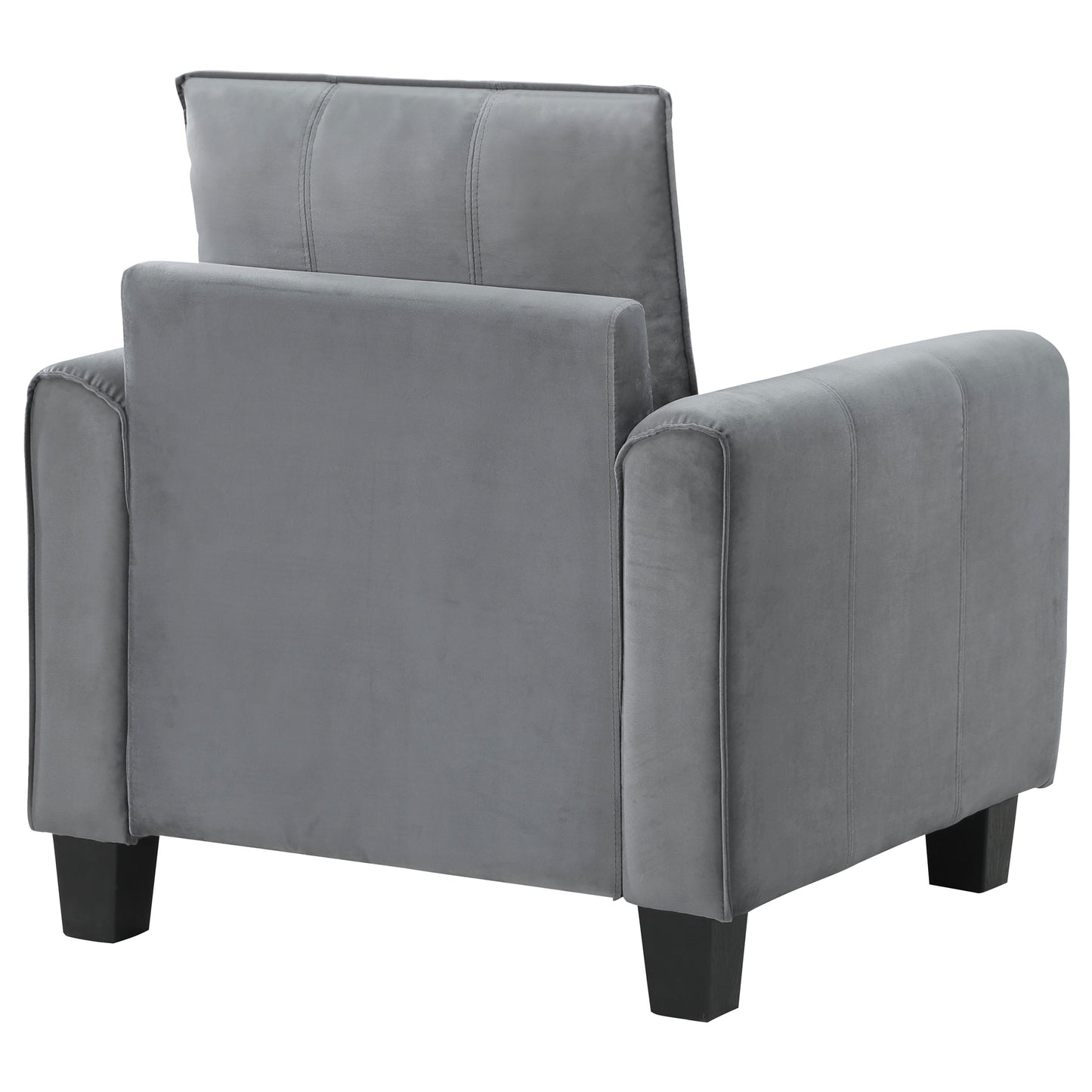 Davis Upholstered Rolled Arm Accent Chair Grey
