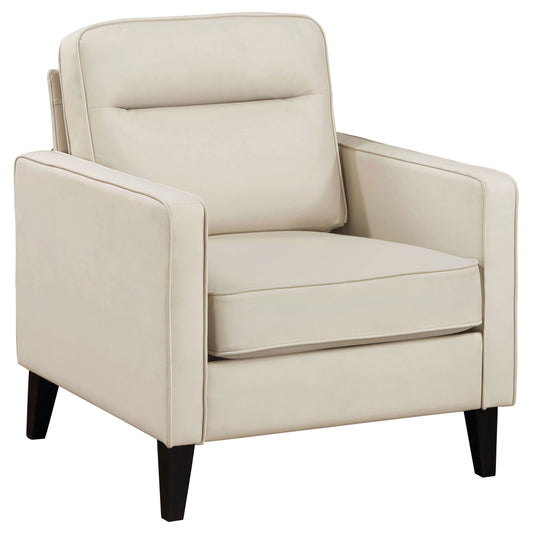 Jonah Upholstered Track Arm Accent Chair Ivory