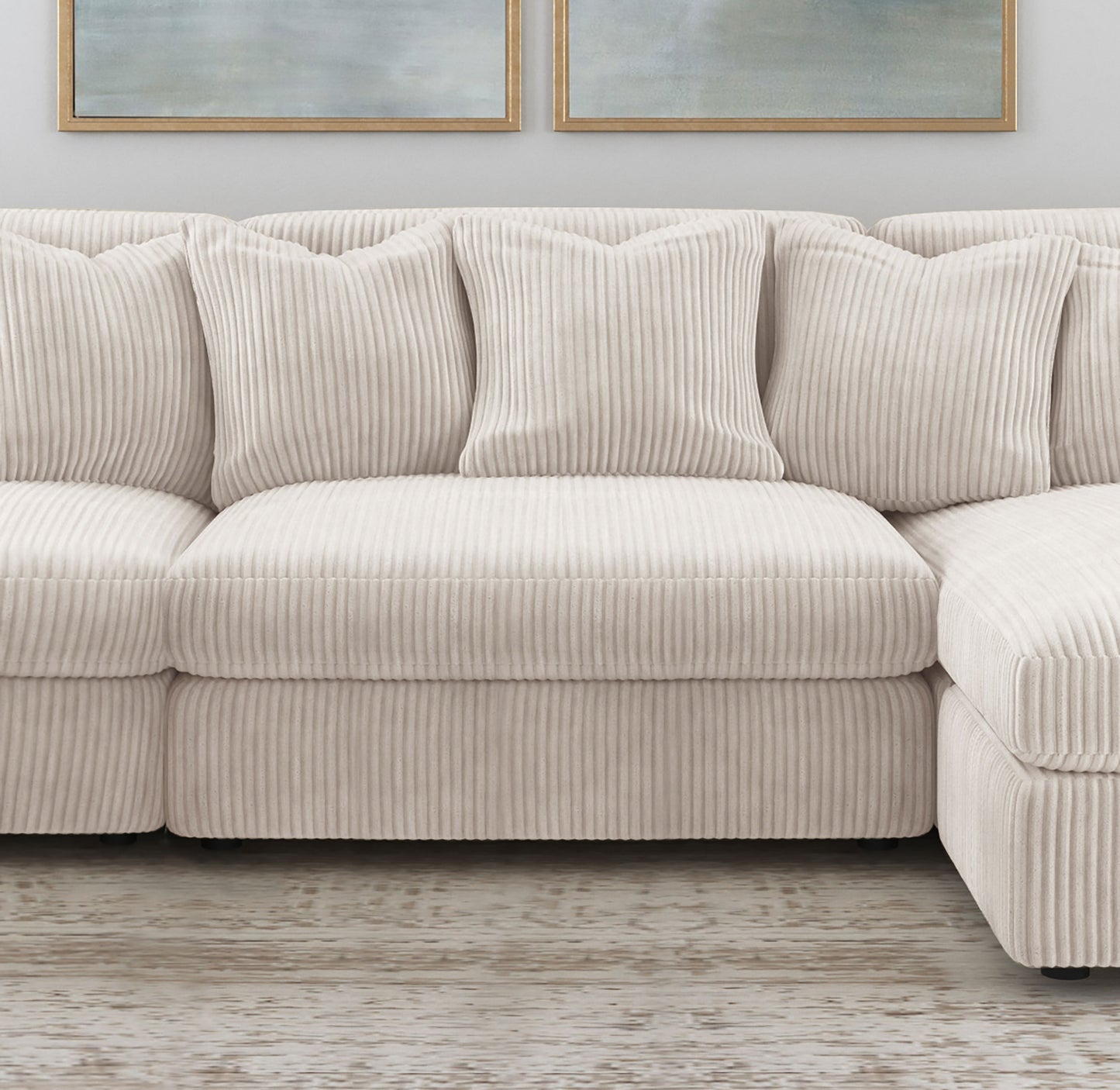 Blaine Upholstered Armless Chair Sand