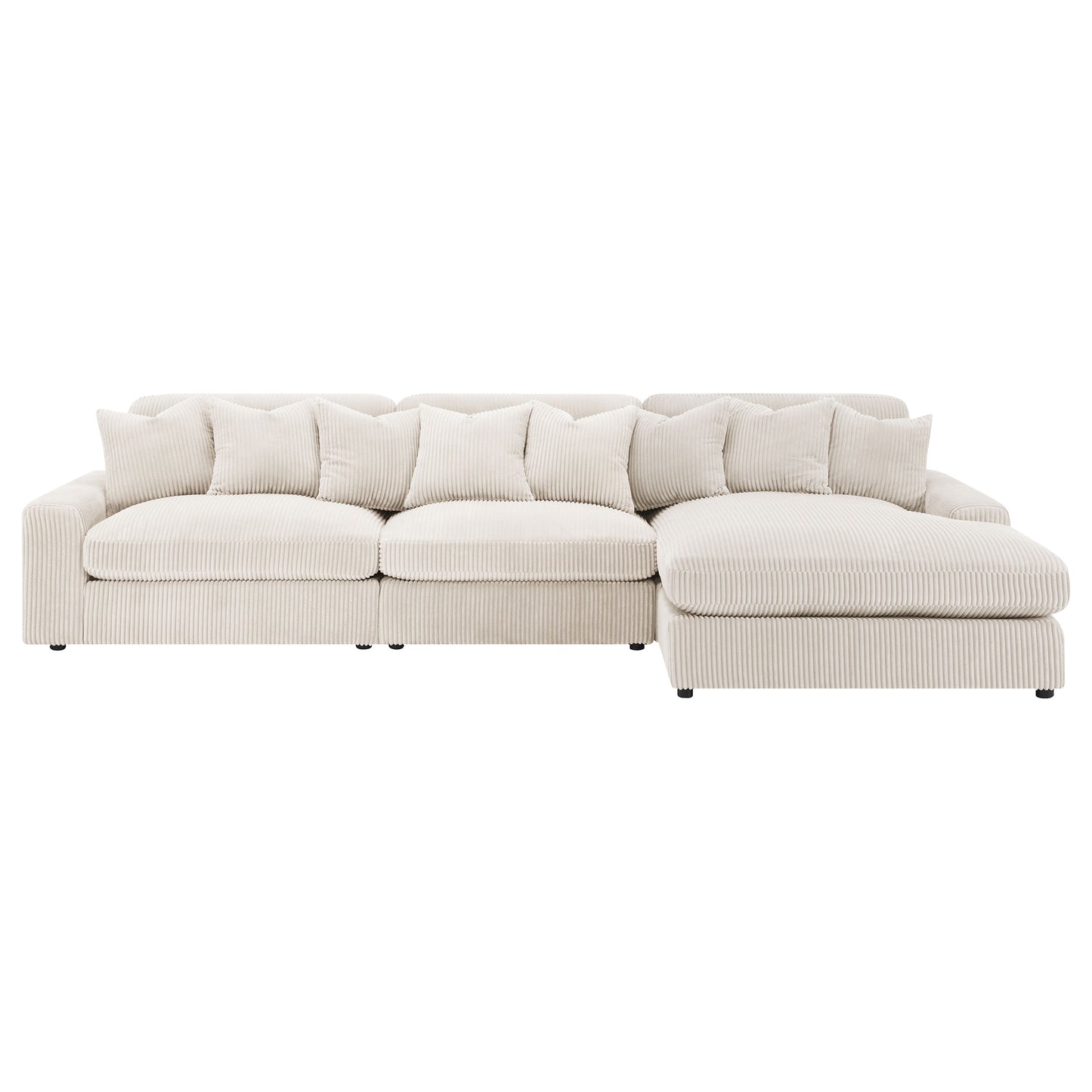Blaine Upholstered Reversible Chaise Sectional Sofa Sand