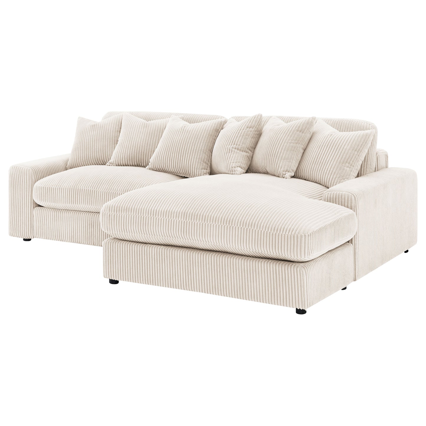 Blaine Upholstered Reversible Chaise Sectional Sofa Sand