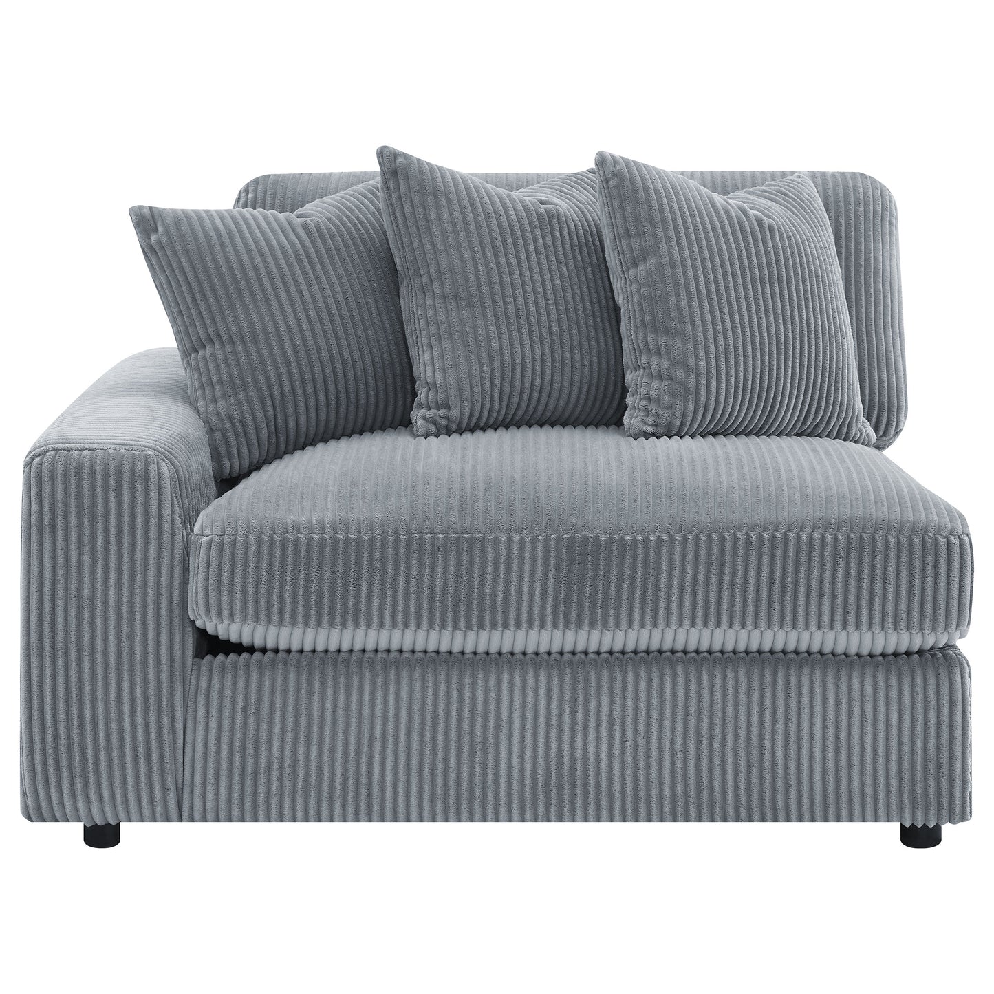 Blaine Upholstered Reversible Chaise Sectional Sofa Fog