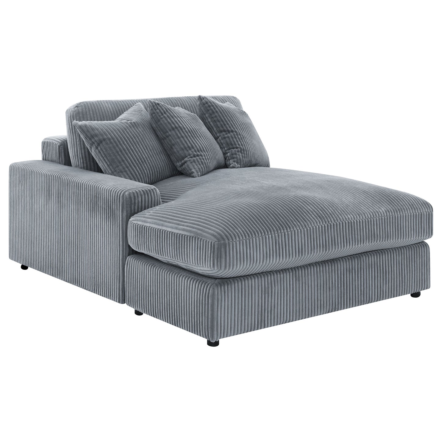 Blaine Upholstered Reversible Chaise Sectional Sofa Fog