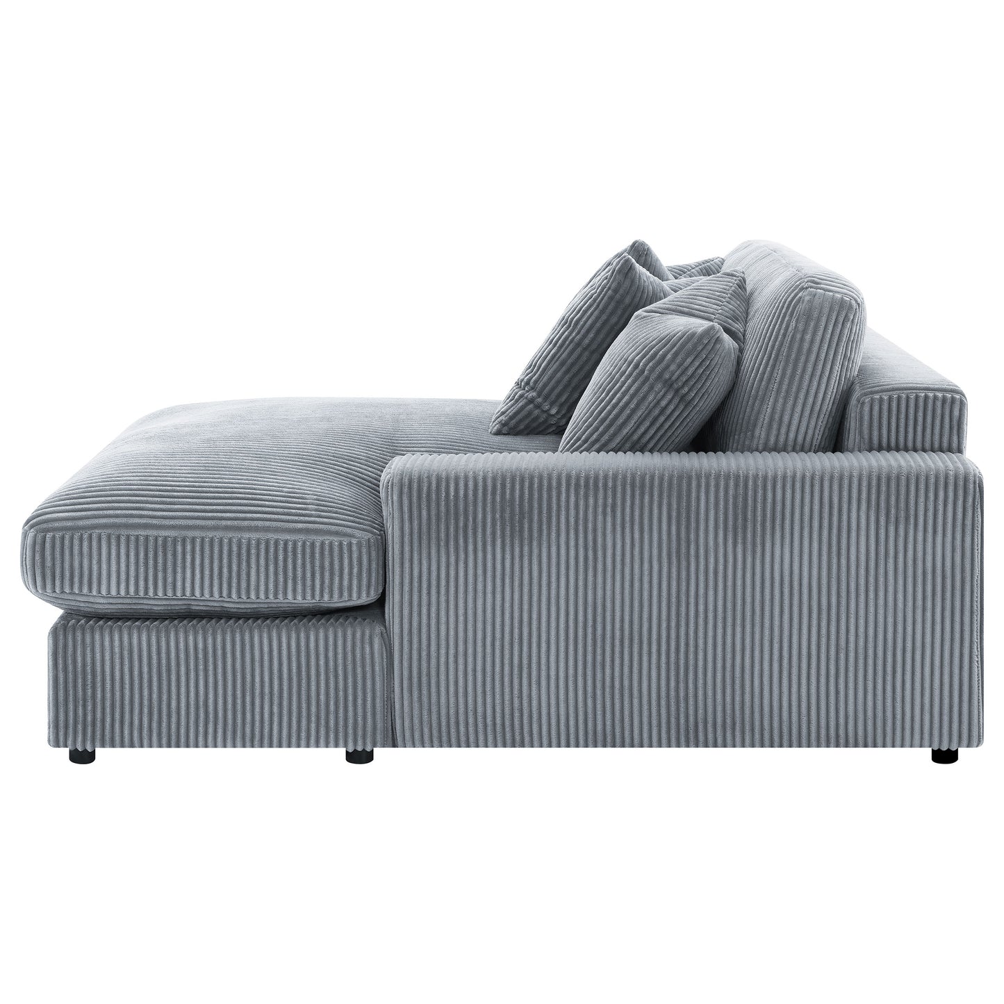Blaine Upholstered Reversible Chaise Sectional Sofa Fog
