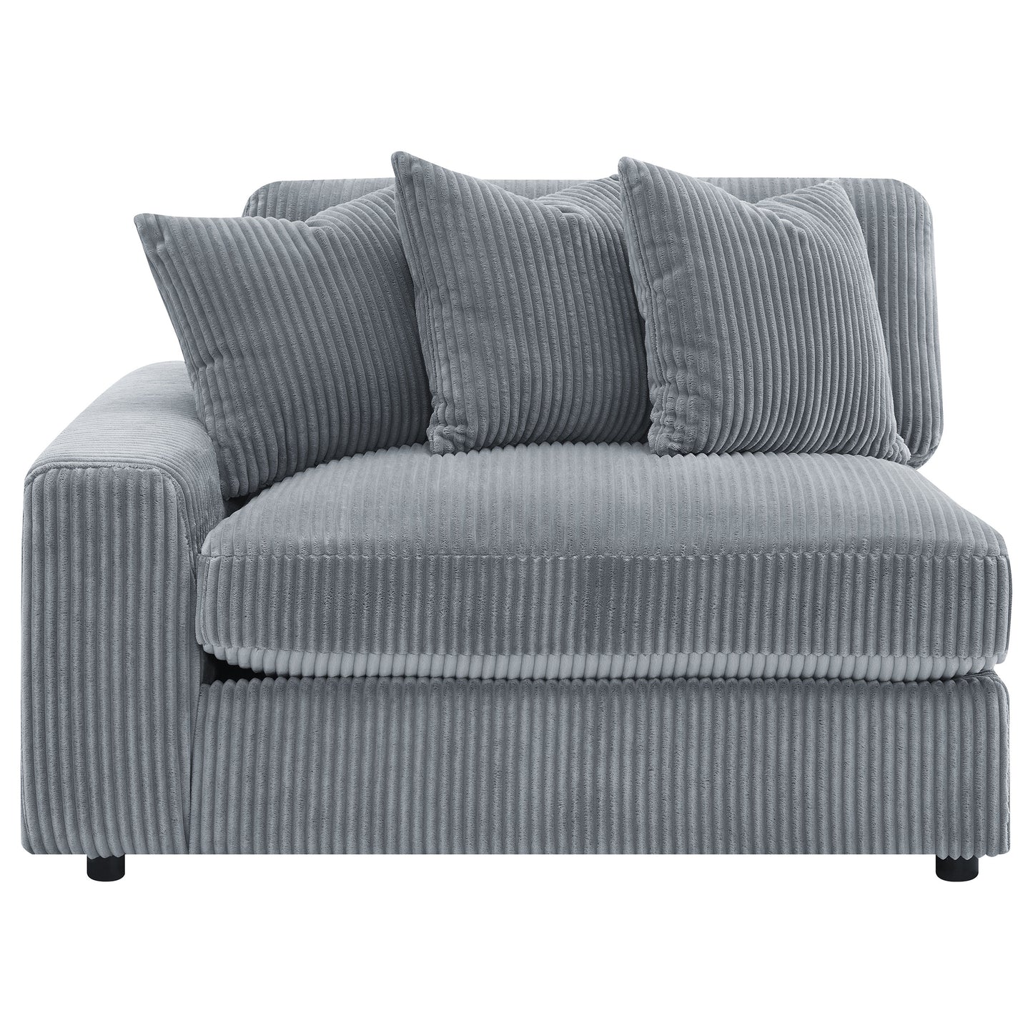 Blaine Upholstered Reversible Chaise Sectional Sofa Fog
