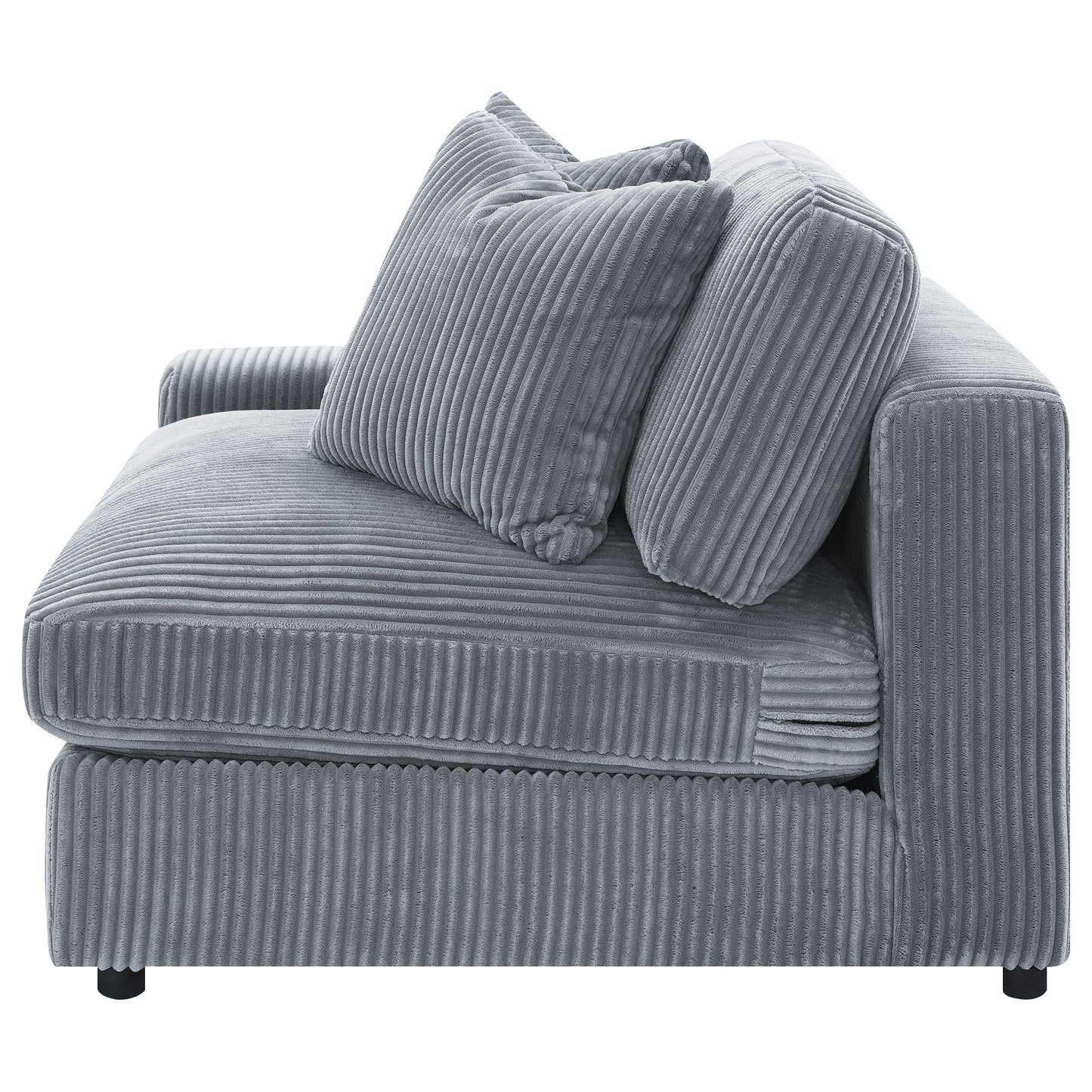 Blaine Upholstered Reversible Chaise Sectional Sofa Fog