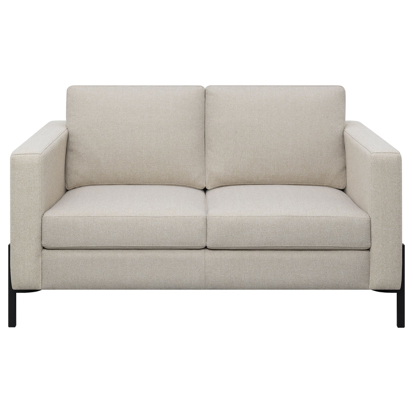 Tilly 3-piece Upholstered Track Arm Sofa Set Oatmeal