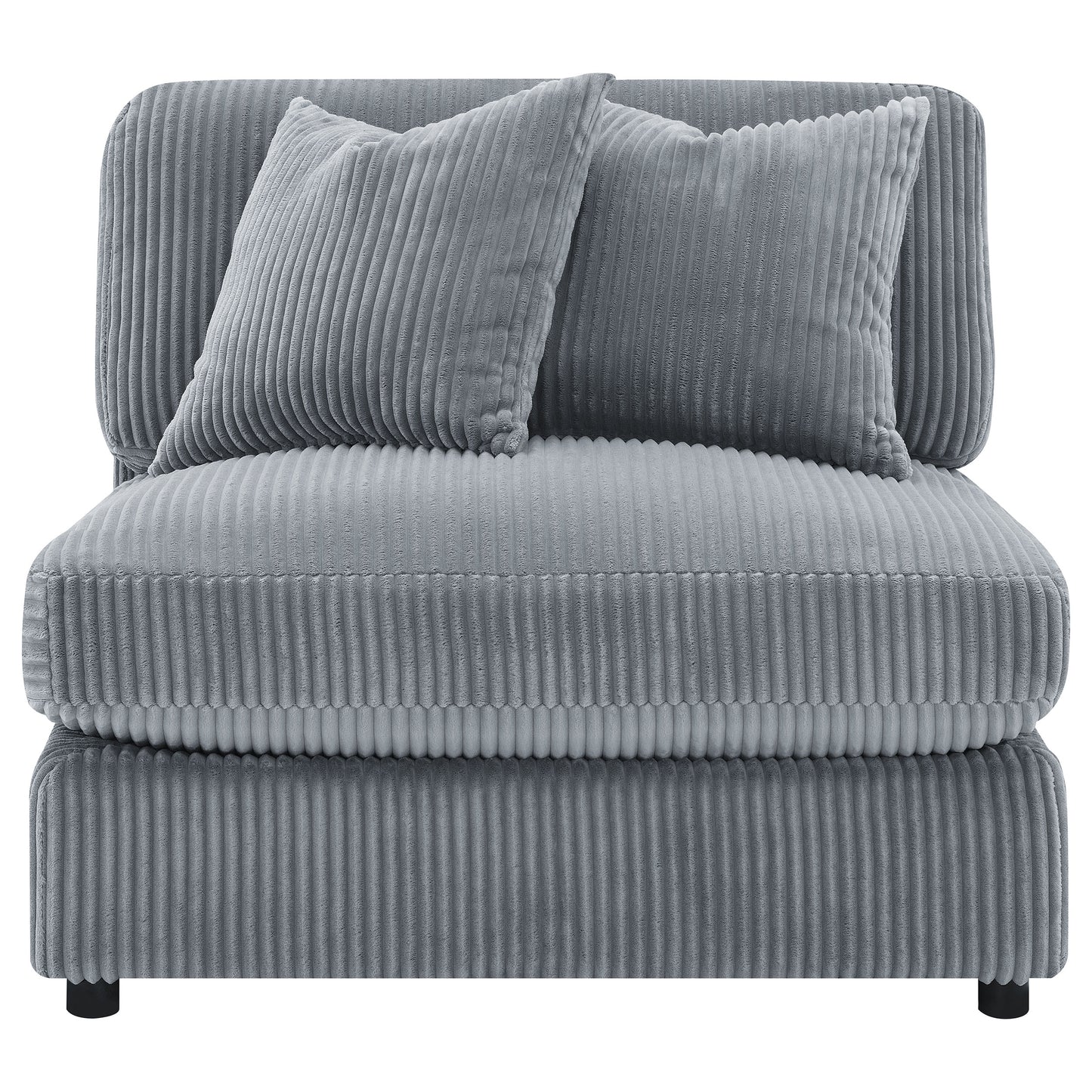 Blaine Upholstered Armless Chair Fog