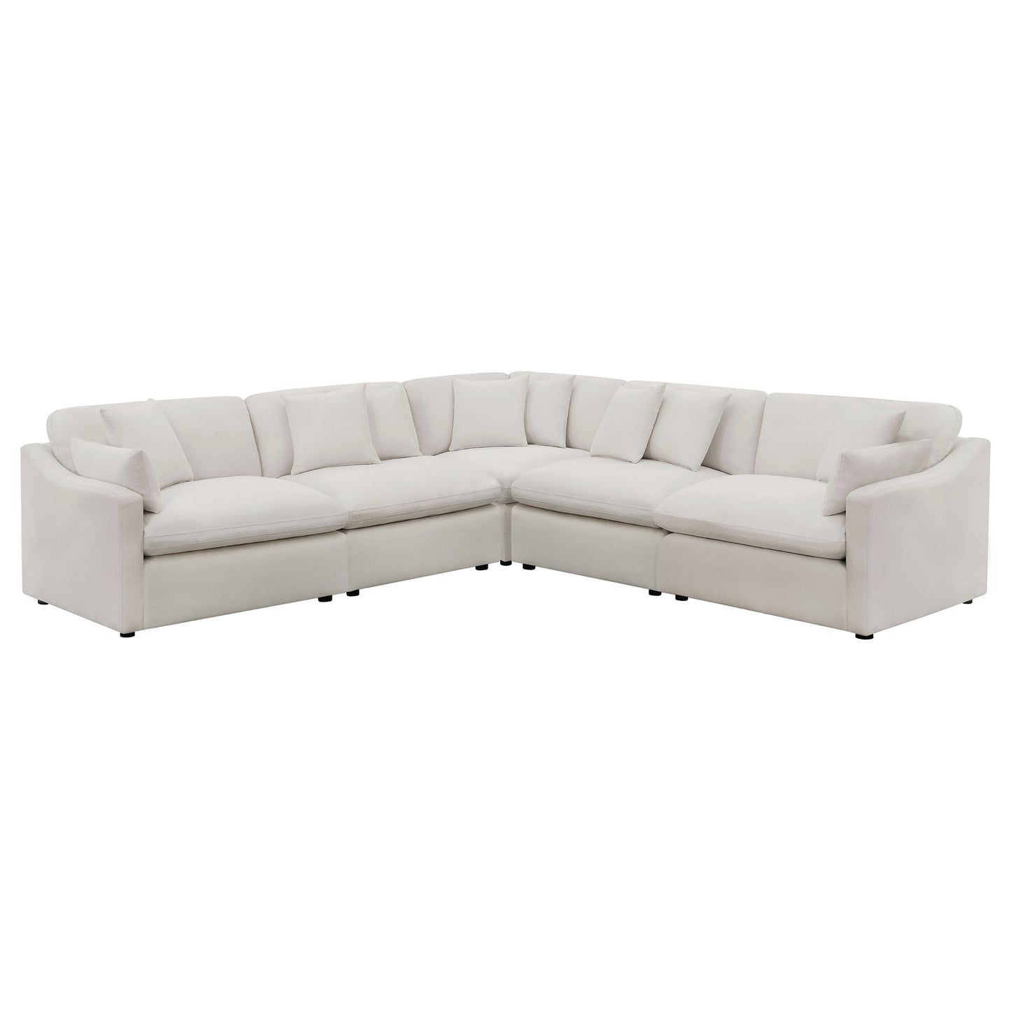 Hobson 5-piece Upholstered Modular Sectional Sofa Ivory