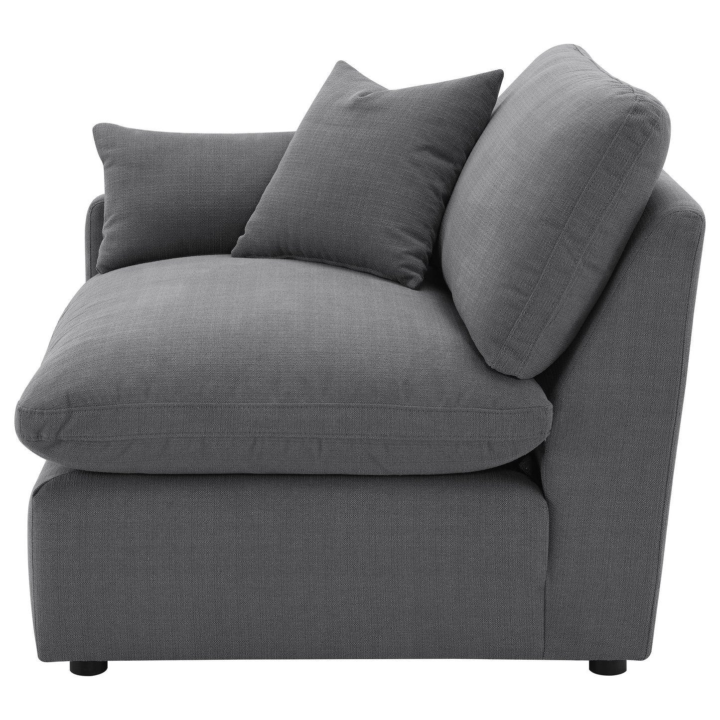 Hobson Upholstered LAF Chair Charcoal