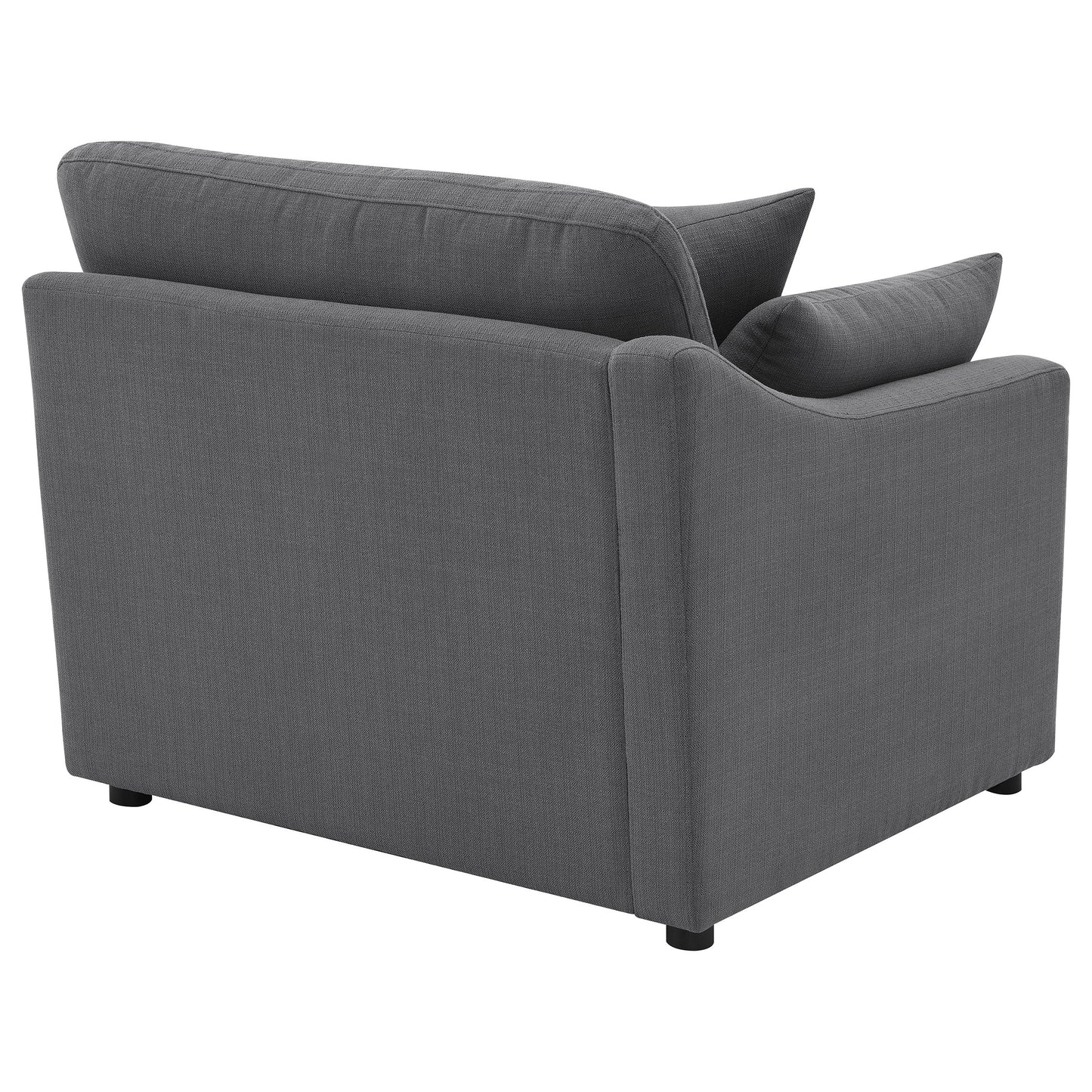Hobson Upholstered LAF Chair Charcoal