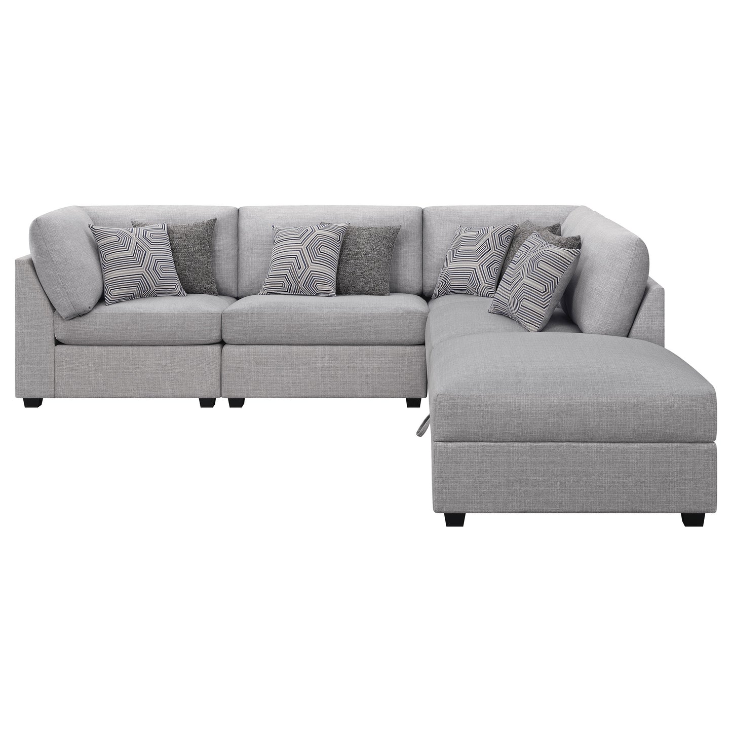 Cambria 5-piece Upholstered Modular Sectional Sofa Grey