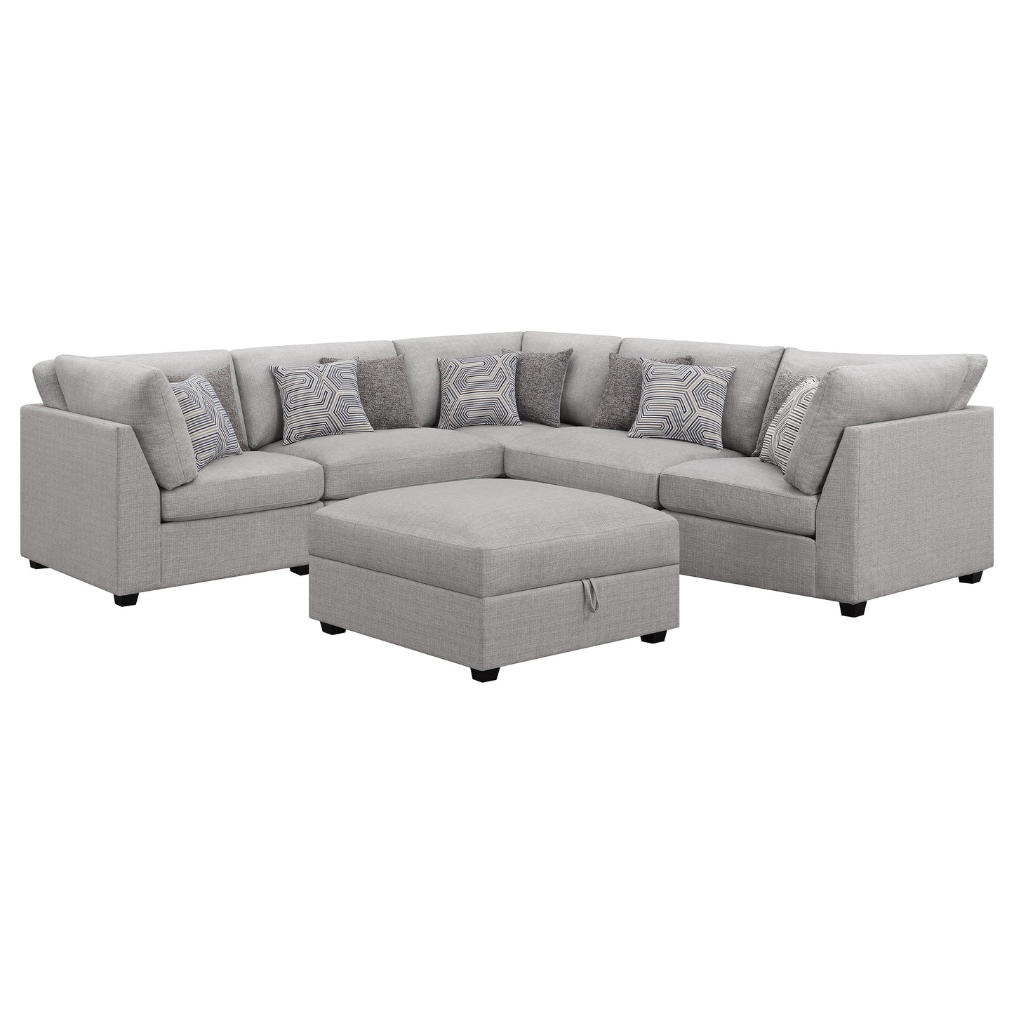 Cambria 6-piece Upholstered Modular Sectional Sofa Grey