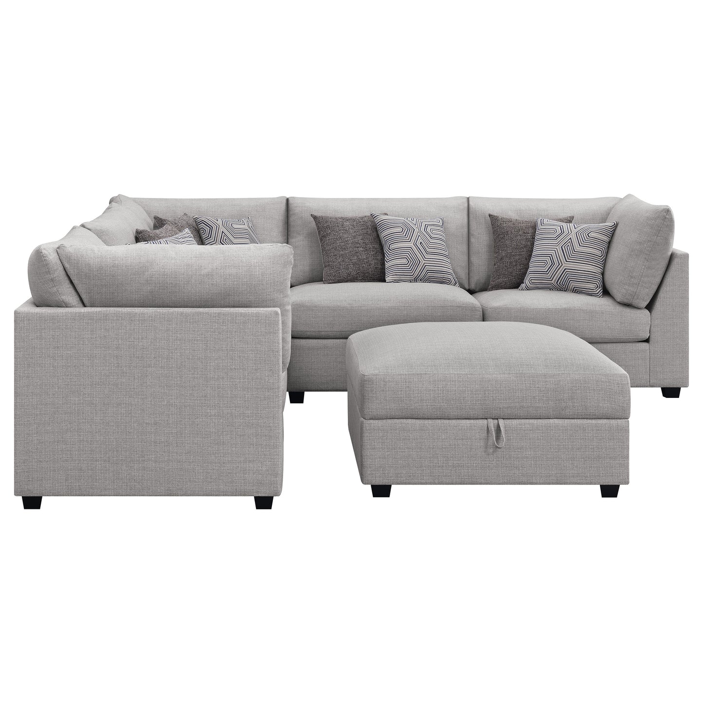 Cambria 6-piece Upholstered Modular Sectional Sofa Grey