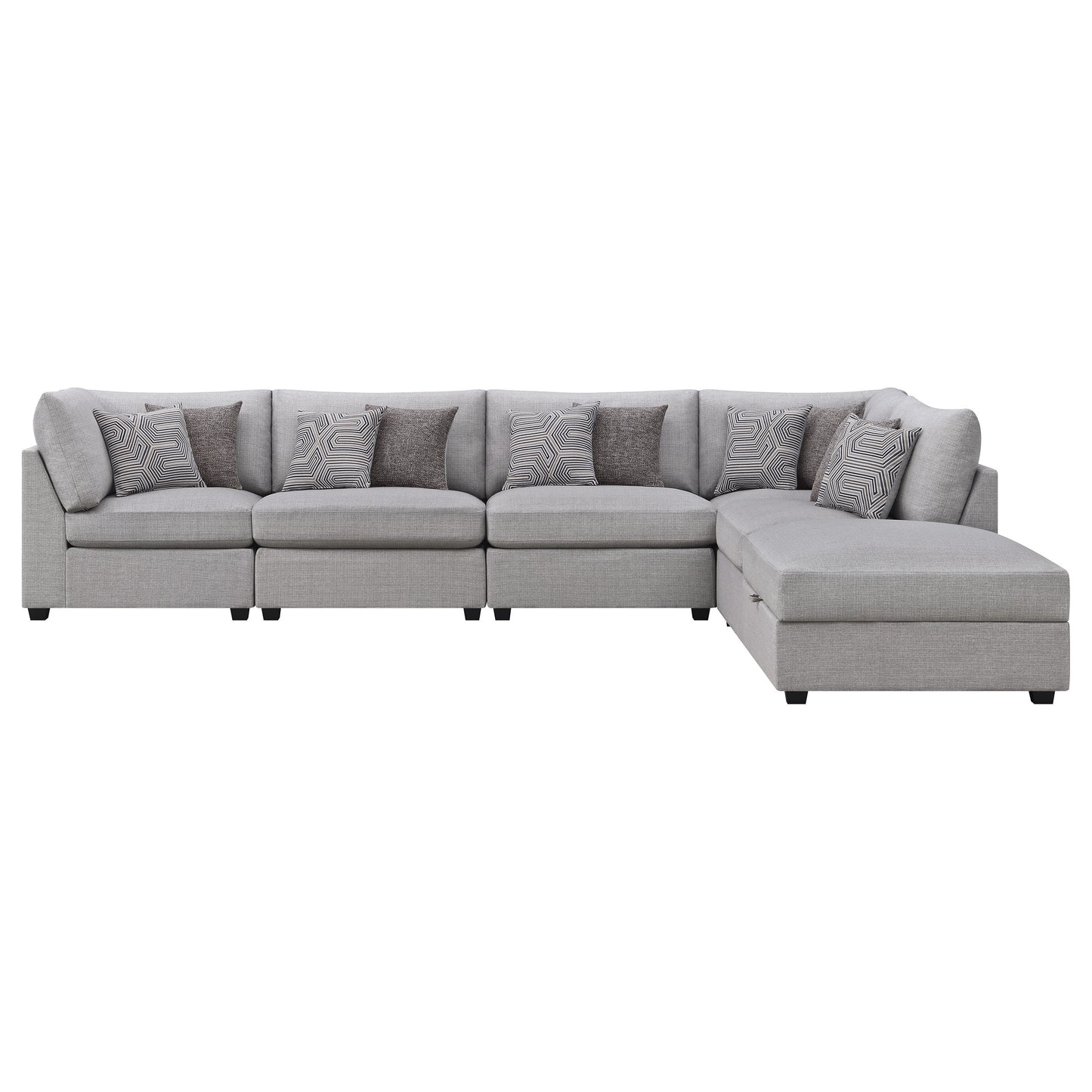 Cambria 6-piece Upholstered Modular Sectional Sofa Grey