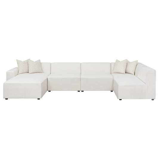 Freddie 6-piece Upholstered Modular Sectional Sofa Pearl