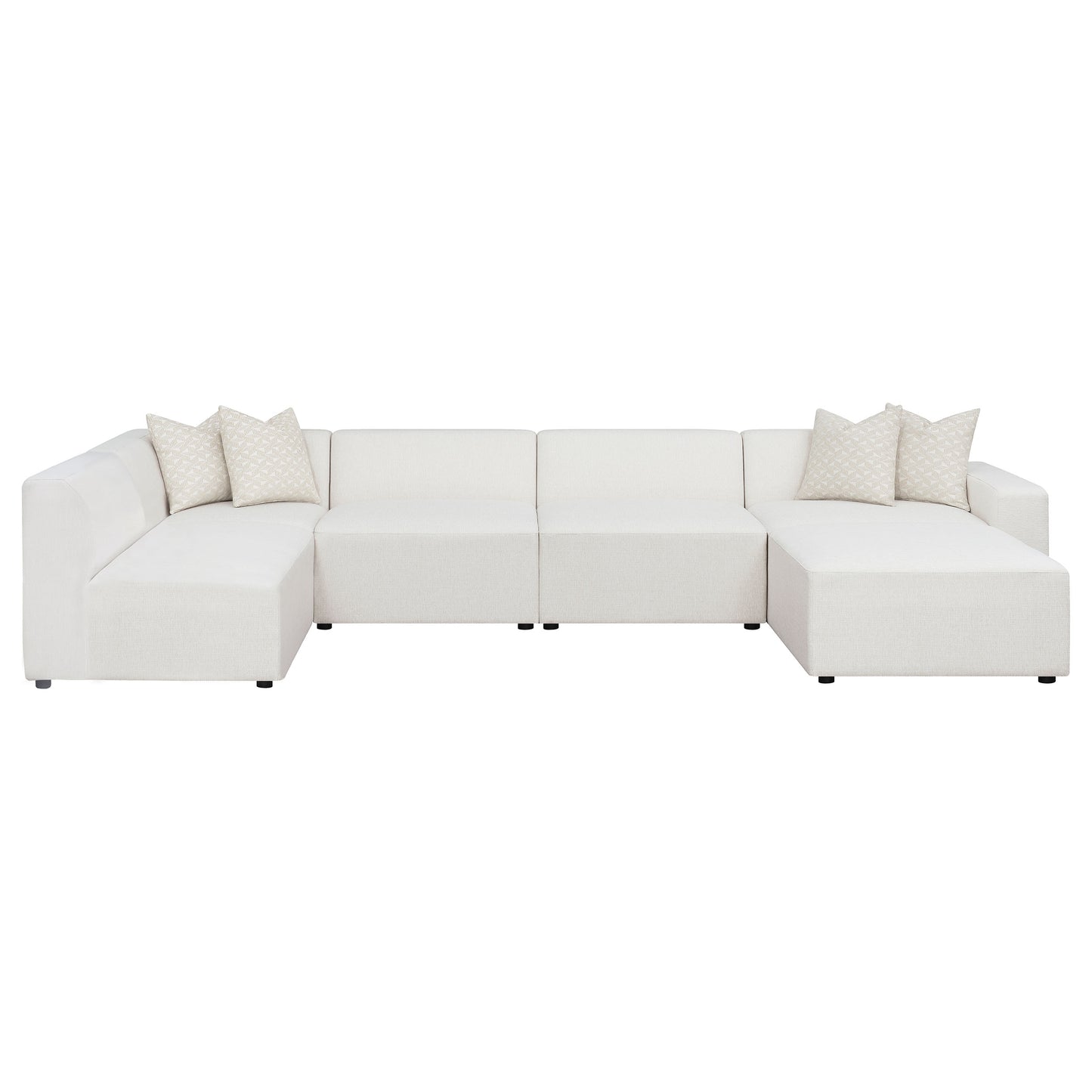 Freddie 6-piece Upholstered Modular Sectional Sofa Pearl