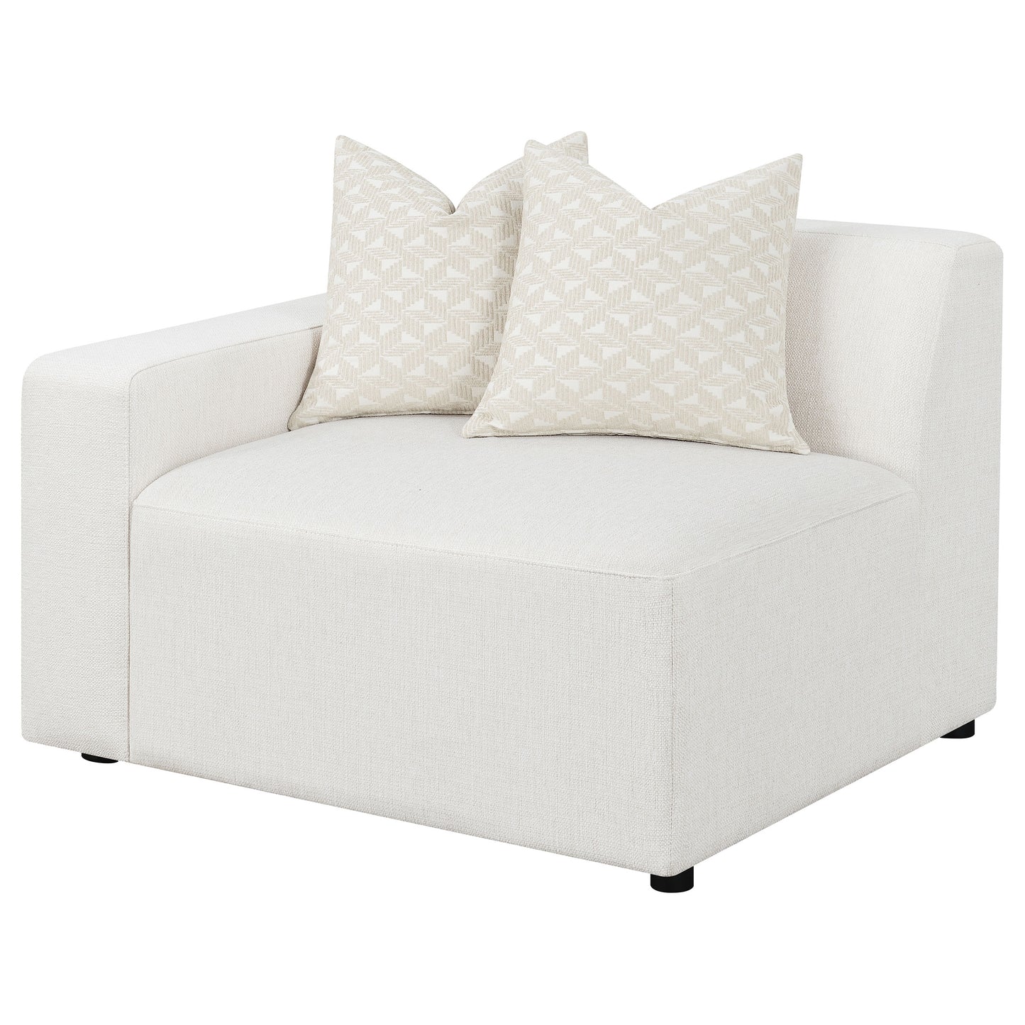 Freddie Upholstered LAF Chair Pearl